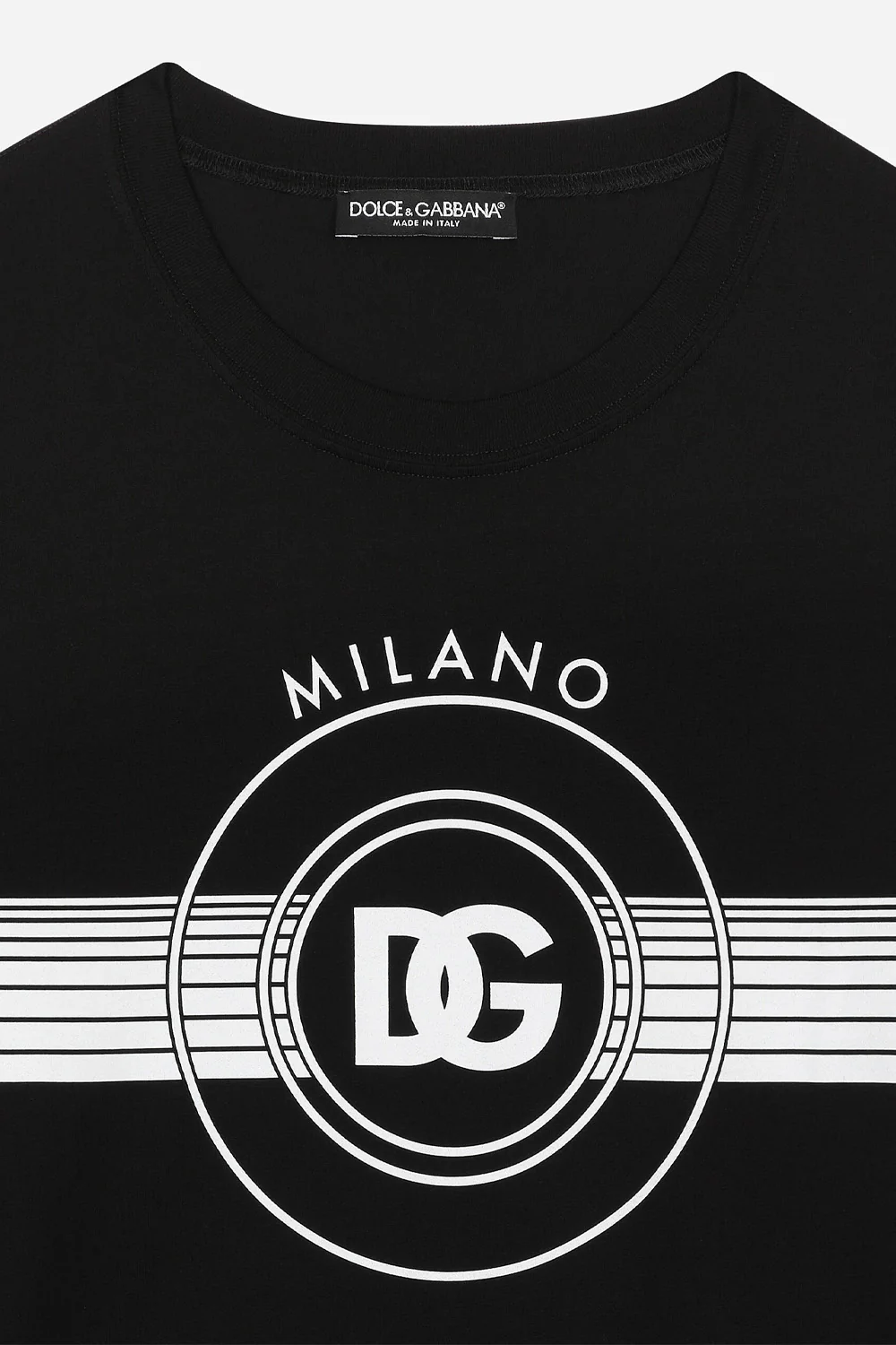 Dolce & Gabbana Short-sleeved cotton T-shirt with DG print - Image 4