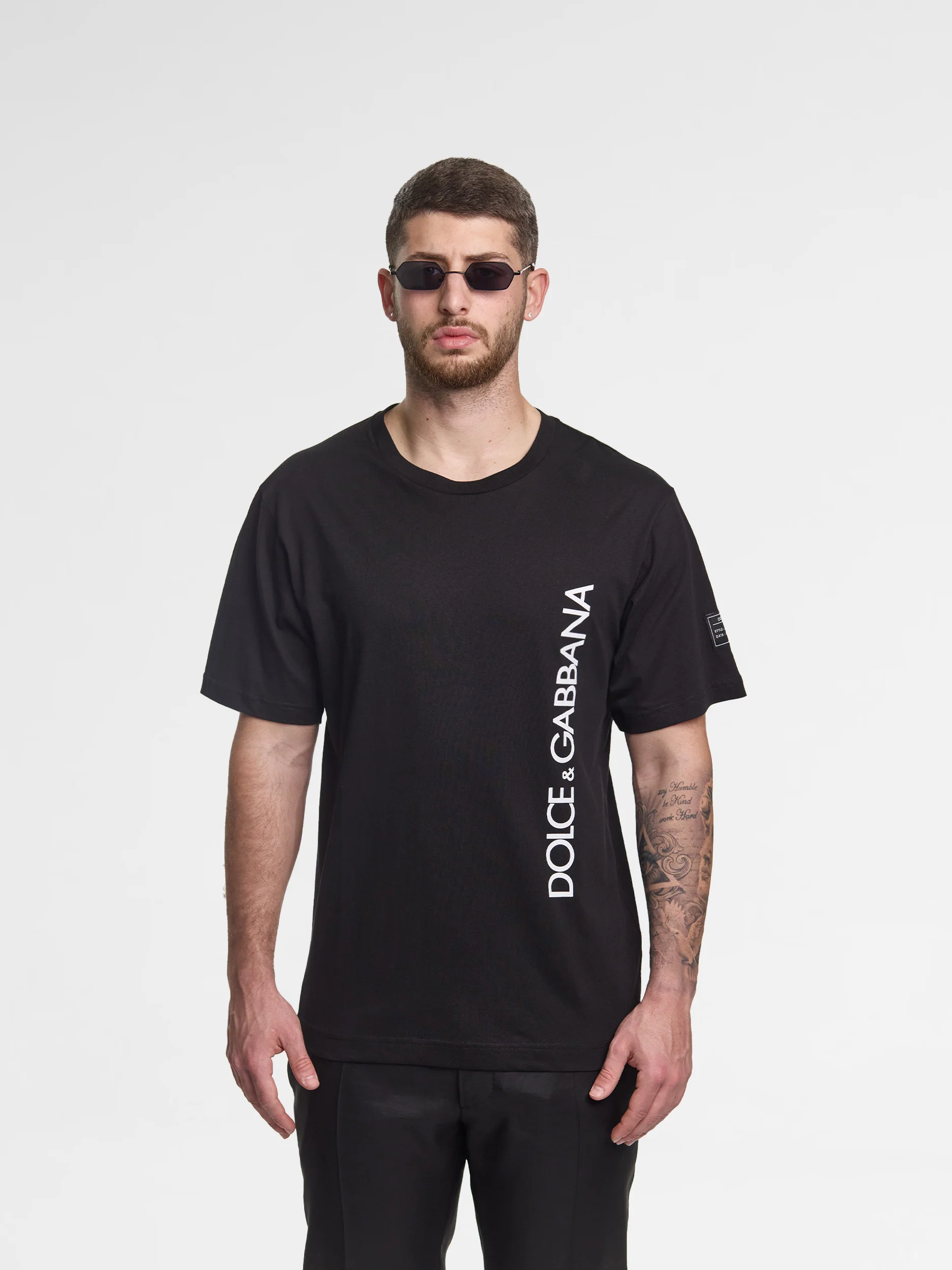 Dolce & Gabbana Short-sleeved T-shirt with vertical logo print