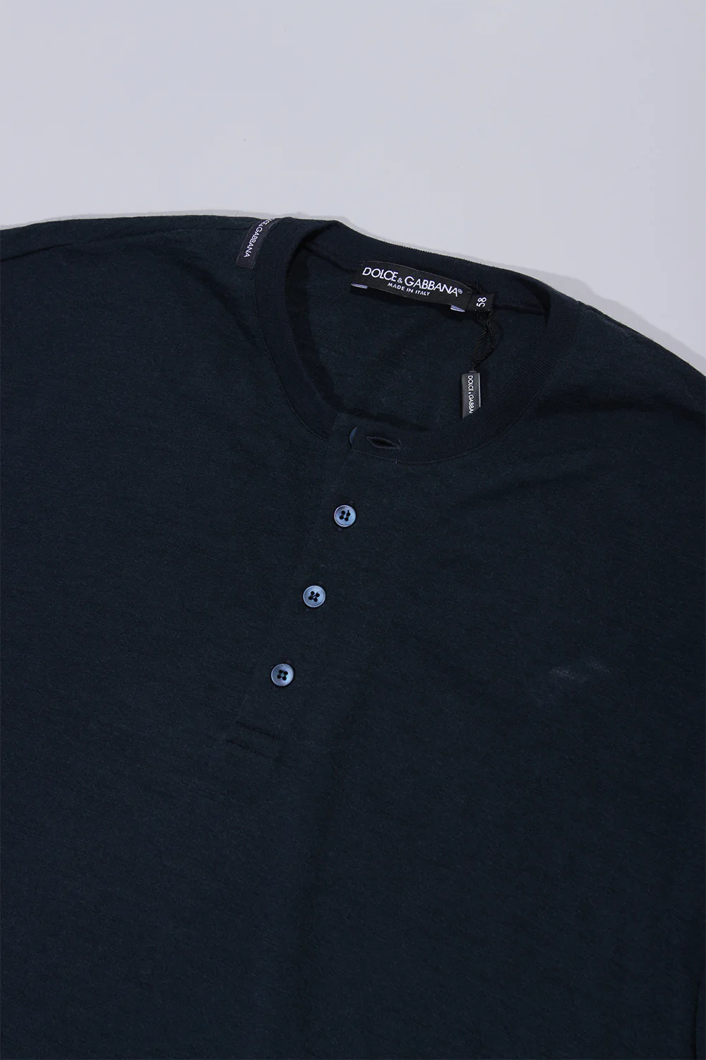 Dolce & Gabbana t-shirt Button Placket blue navy - Image 2