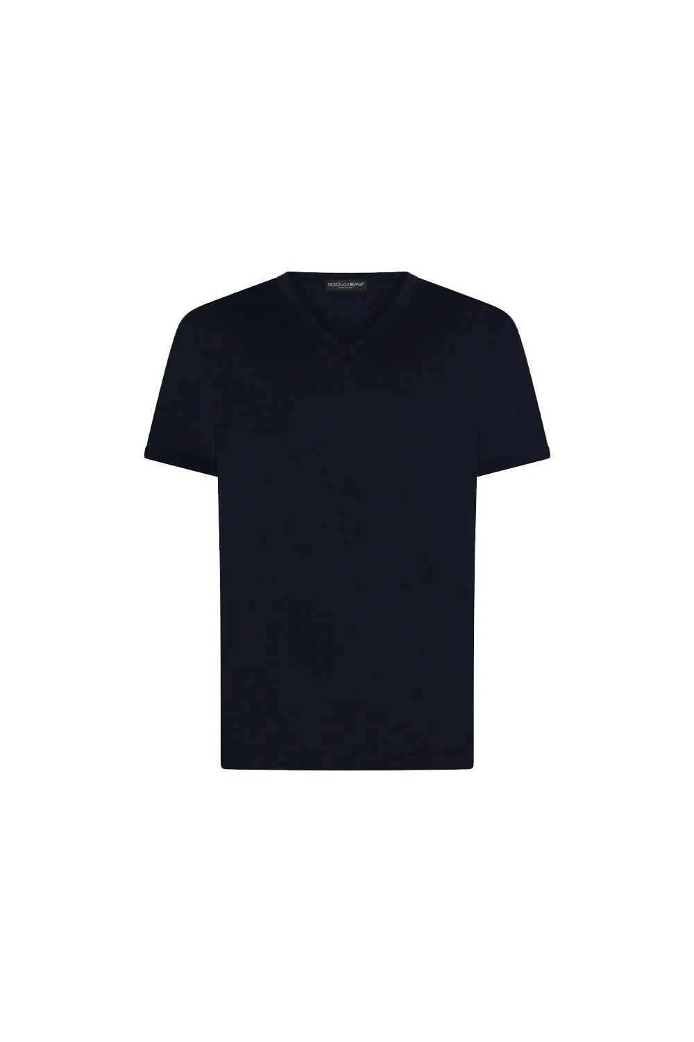 Dolce & Gabbana T-shirt neck logo tag blue
