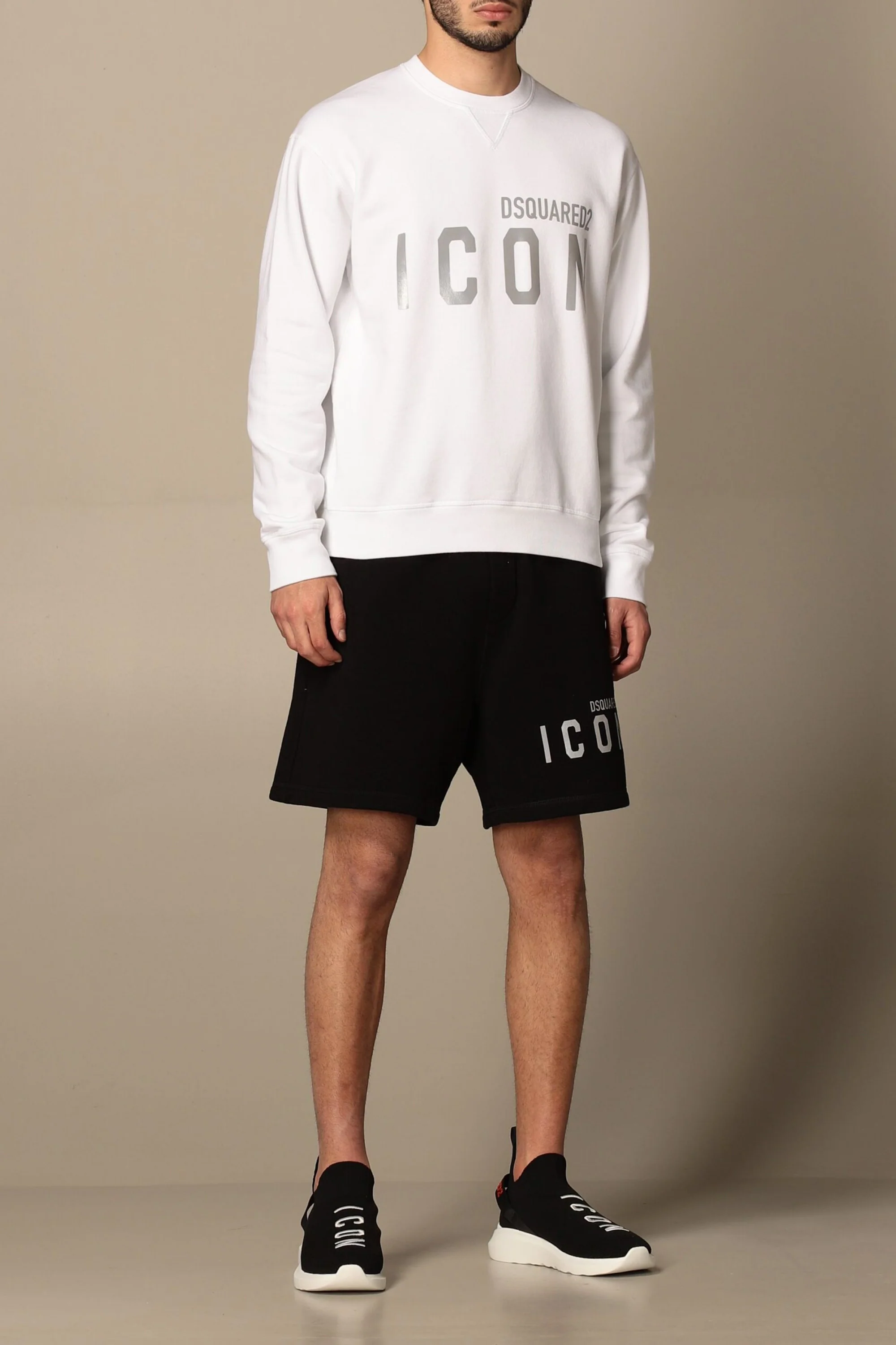 DSQUARED2 Black Silver Icon Logo Shorts - Image 5