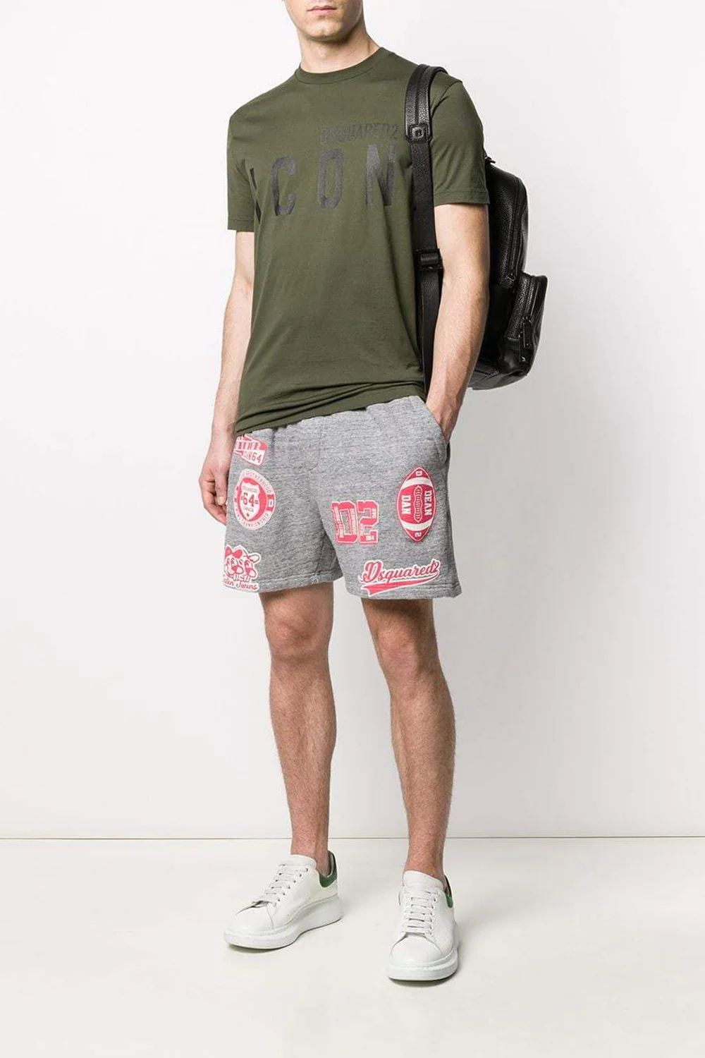 DSQUARED2 Icon Logo T-Shirt Khaki/Black - Image 2