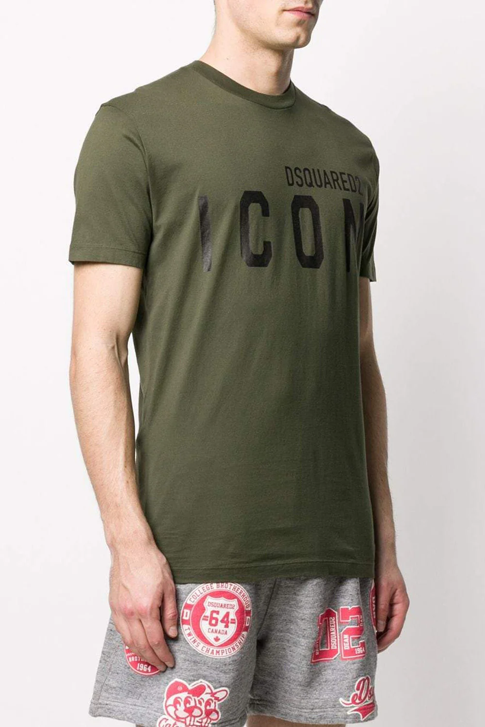 DSQUARED2 Icon Logo T-Shirt Khaki/Black - Image 3