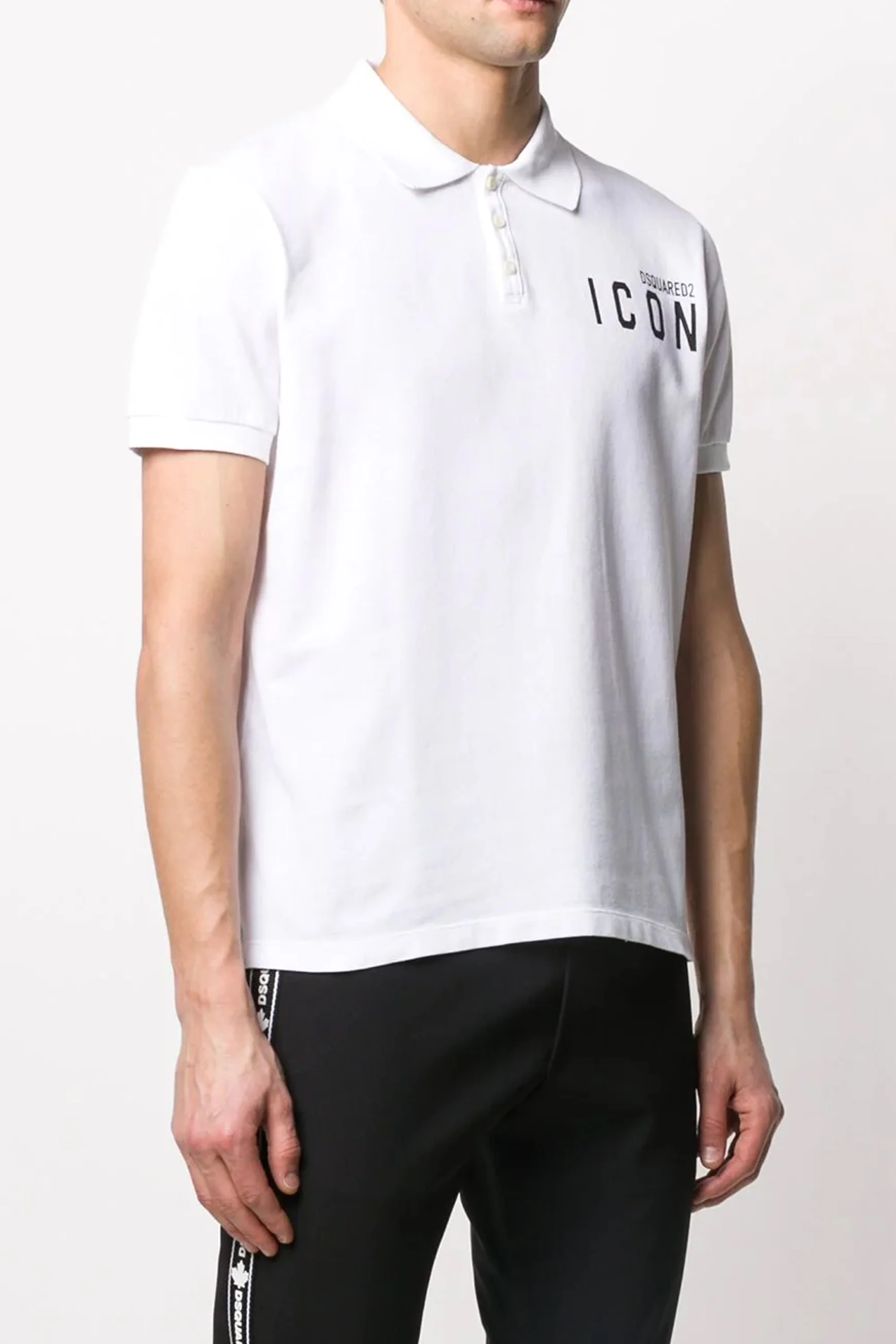 Dsquared2 Icon-print white polo shirt - Image 2