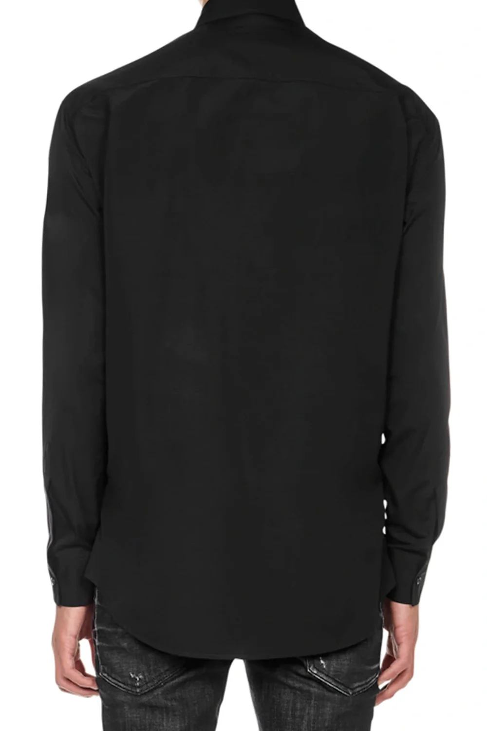Dsquared2 logo-print black long sleeved shirt - Image 3