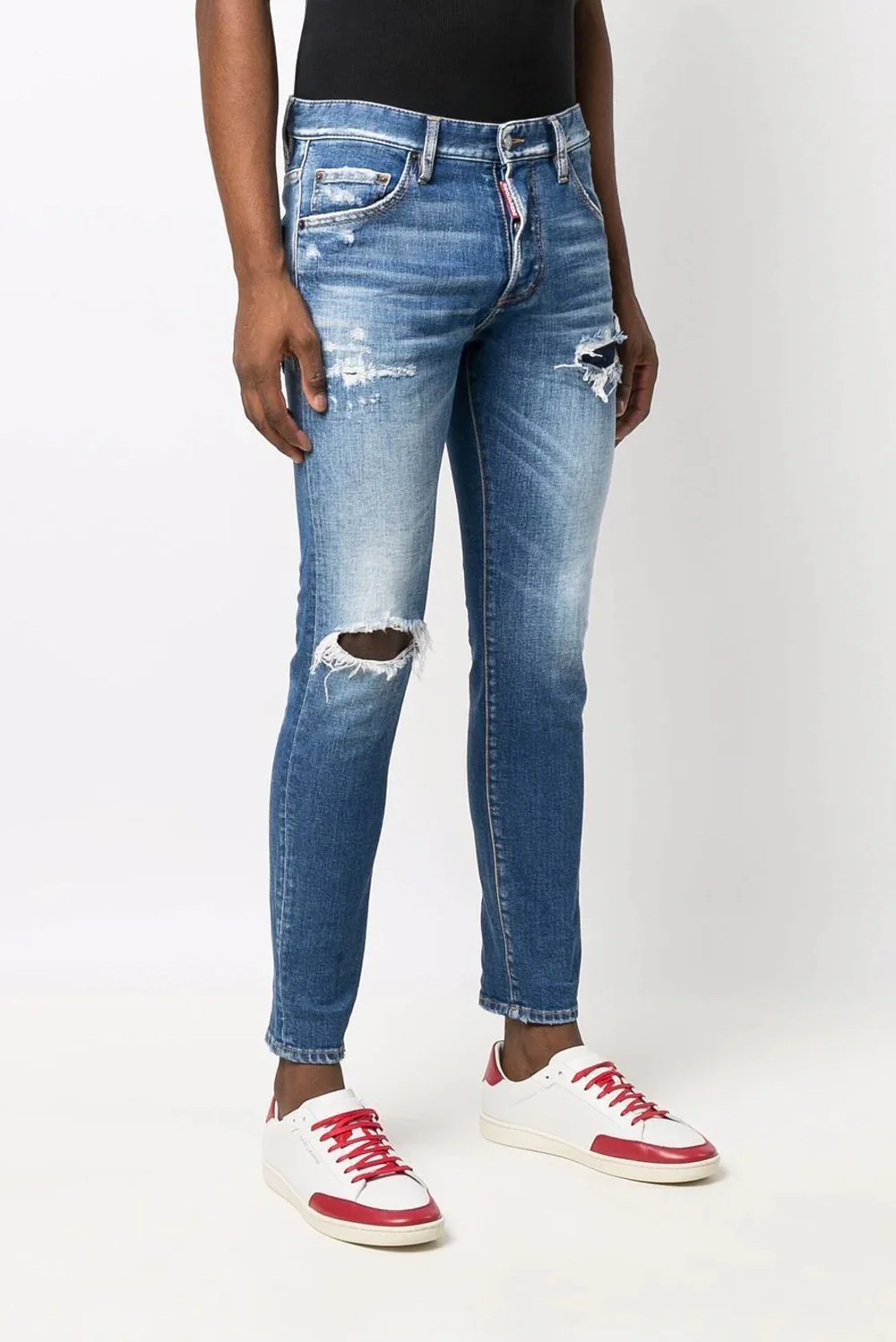 Dsquared2 mid-rise distressed straight-leg jeans - Image 3