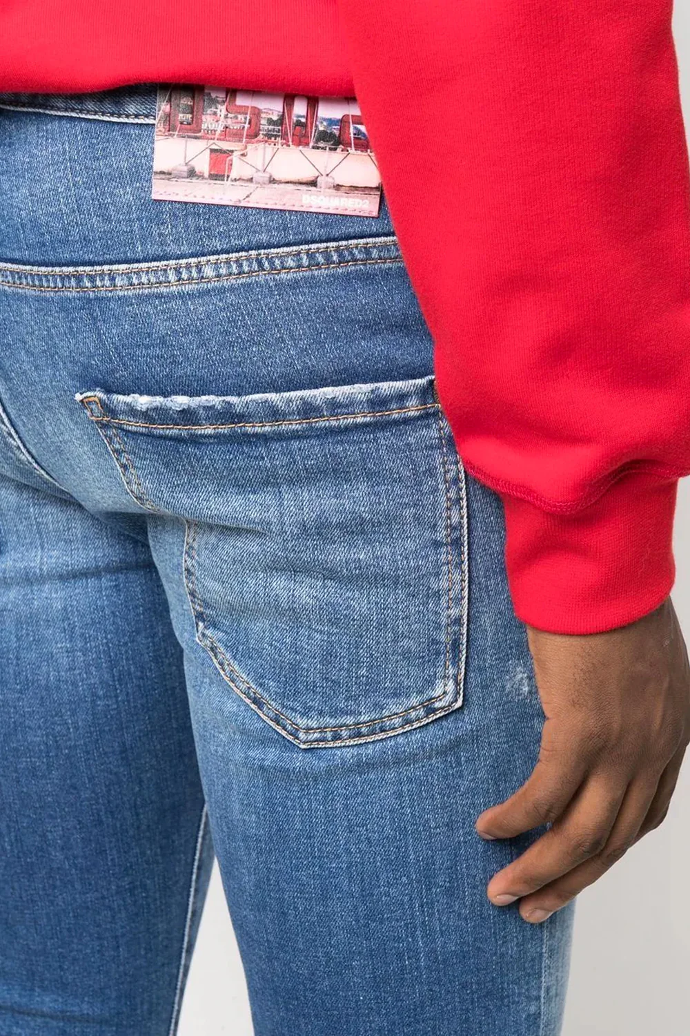 Dsquared2 mid-rise distressed straight-leg jeans - Image 4