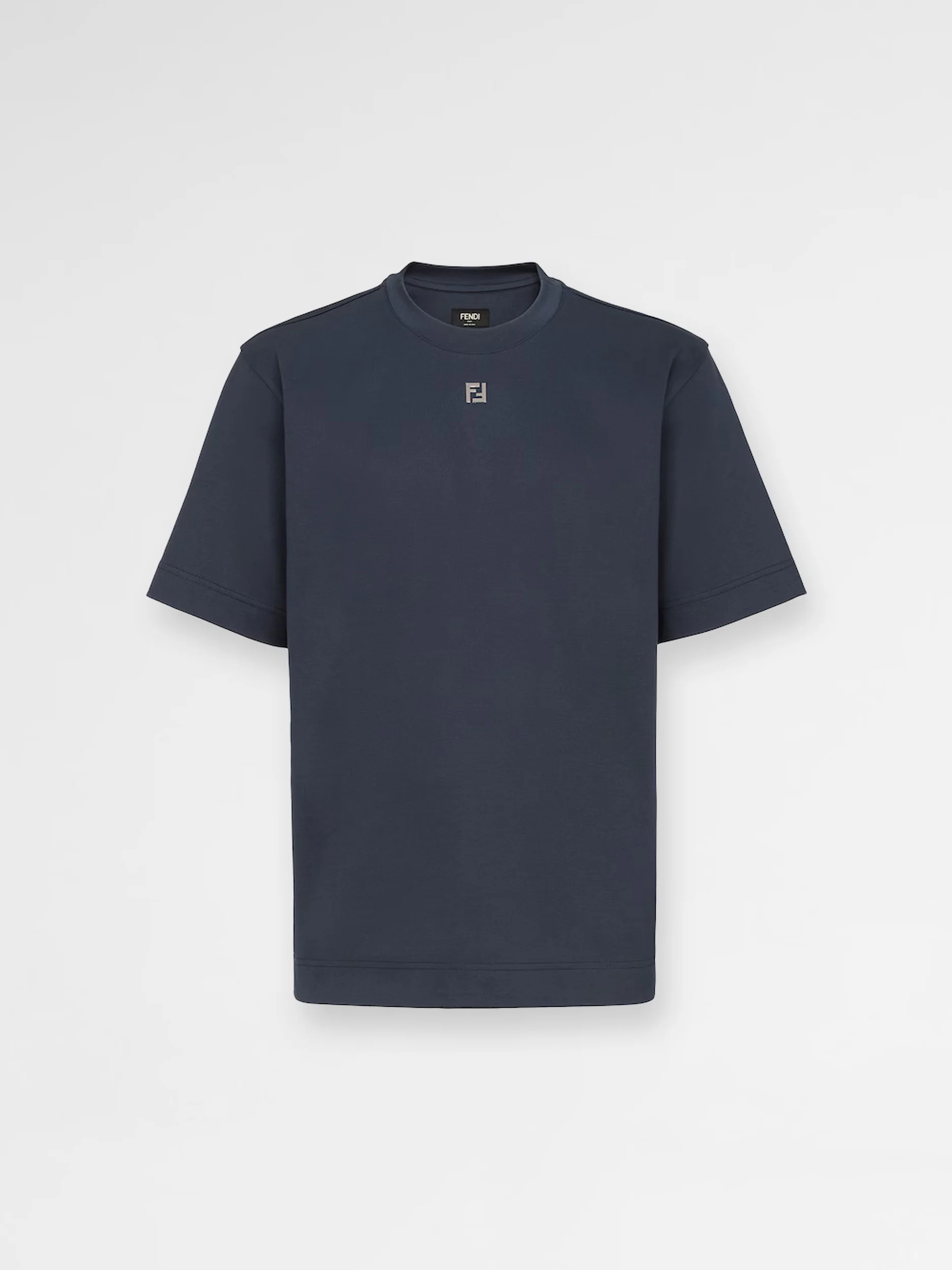 Fendi logo-metal cotton T-shirt