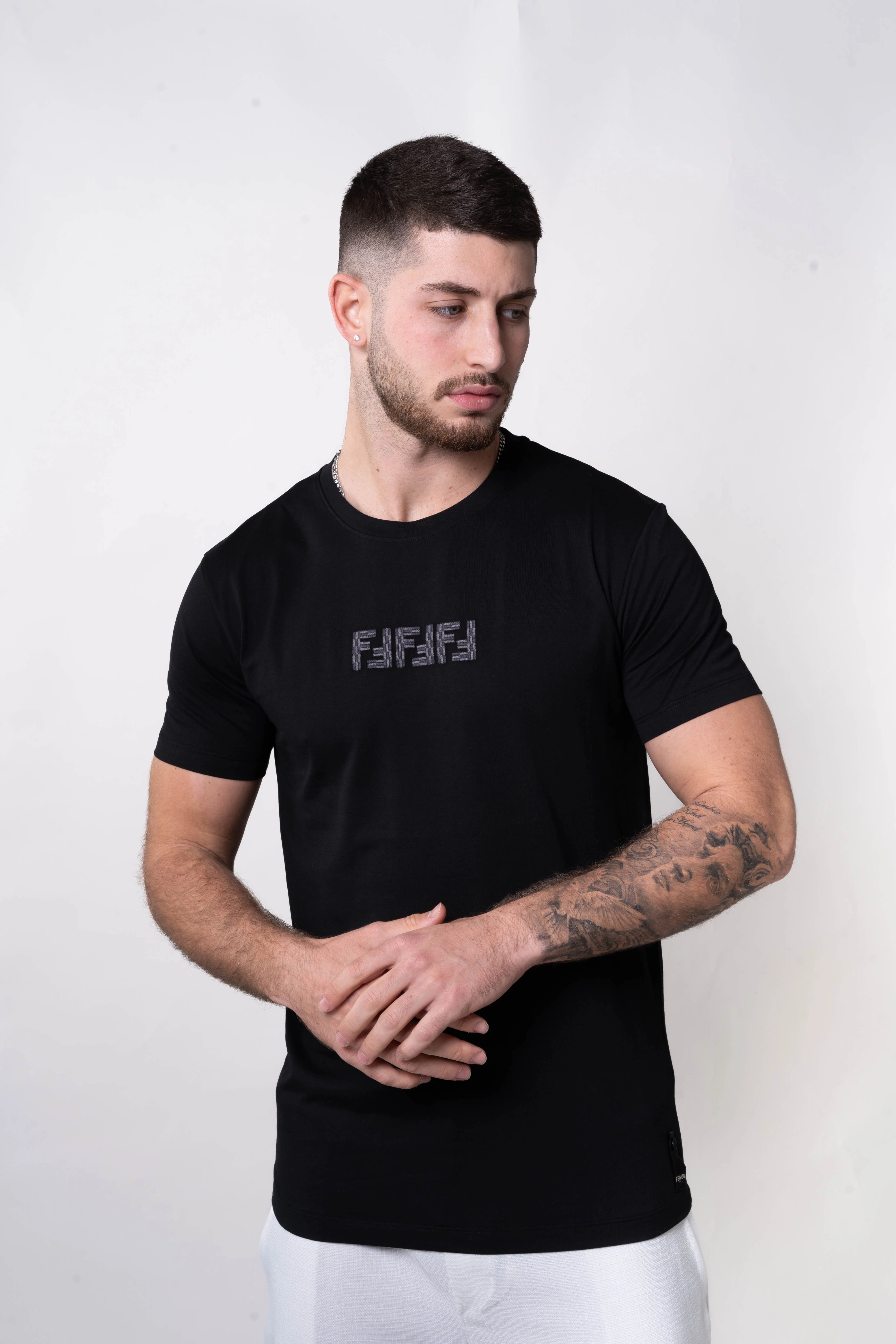 Fendi Navy Pocket T-Shirt - Image 4