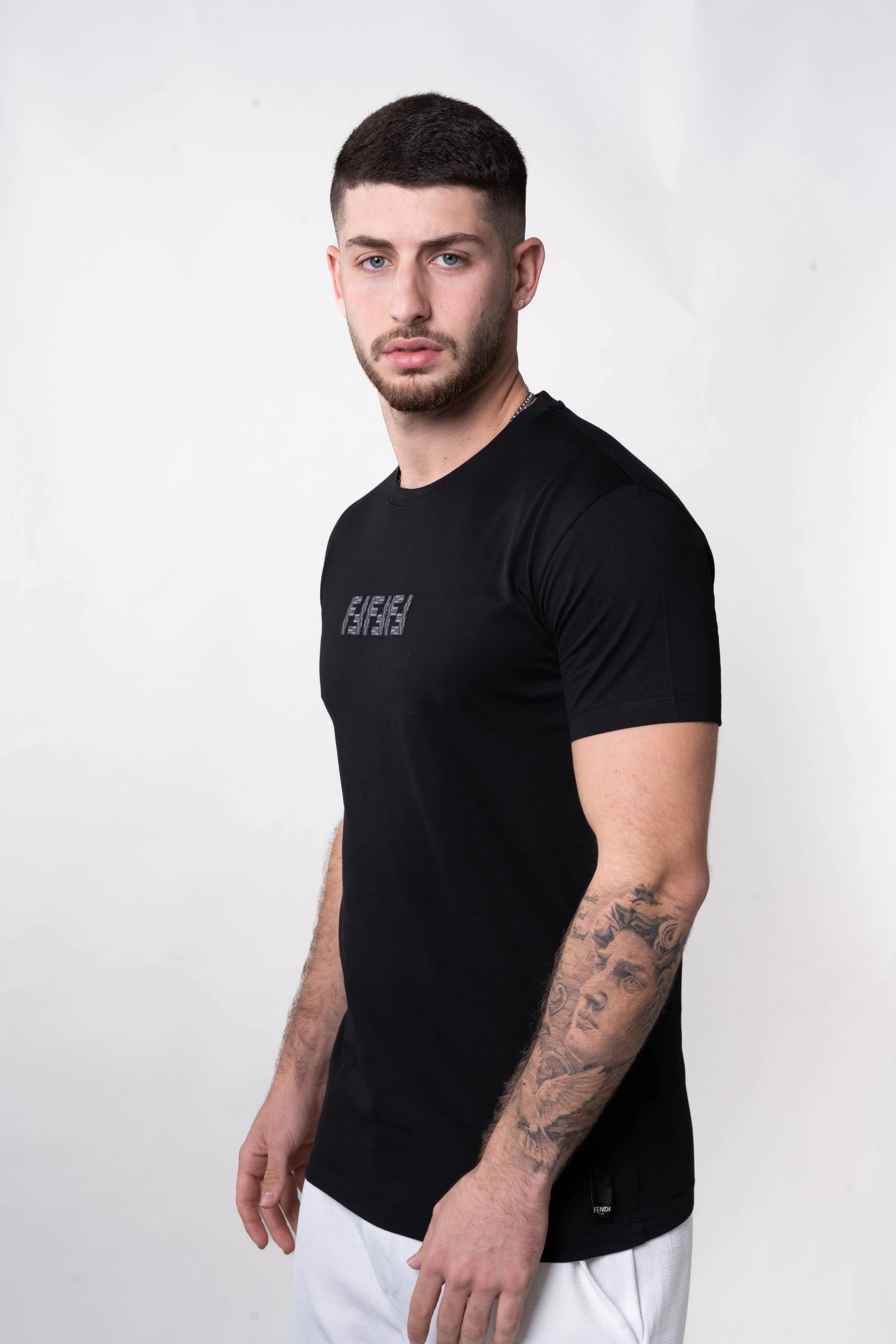 Fendi Navy Pocket T-Shirt - Image 5