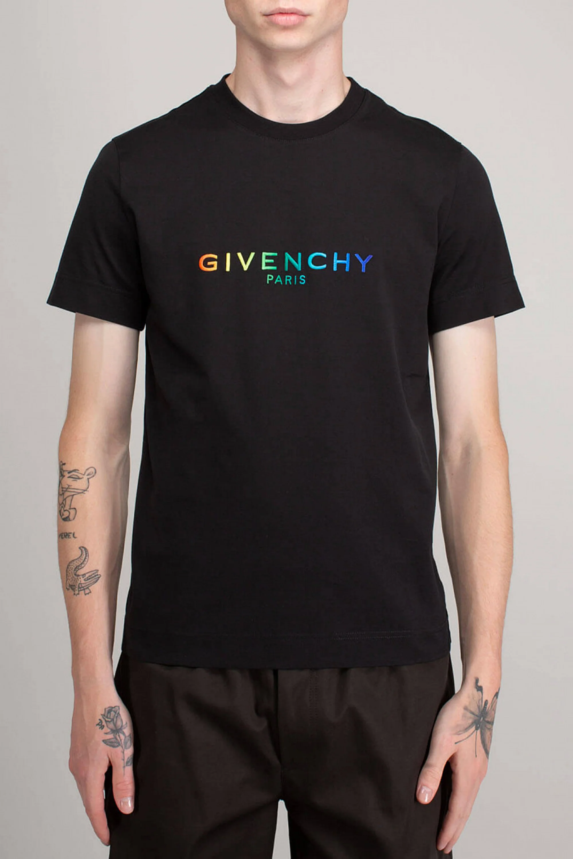 Givenchy Colorful Logo Black T-shirt - Image 3