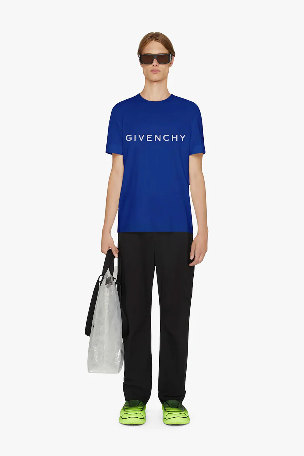 Givenchy logo-print cotton T-shirt blue - Image 2