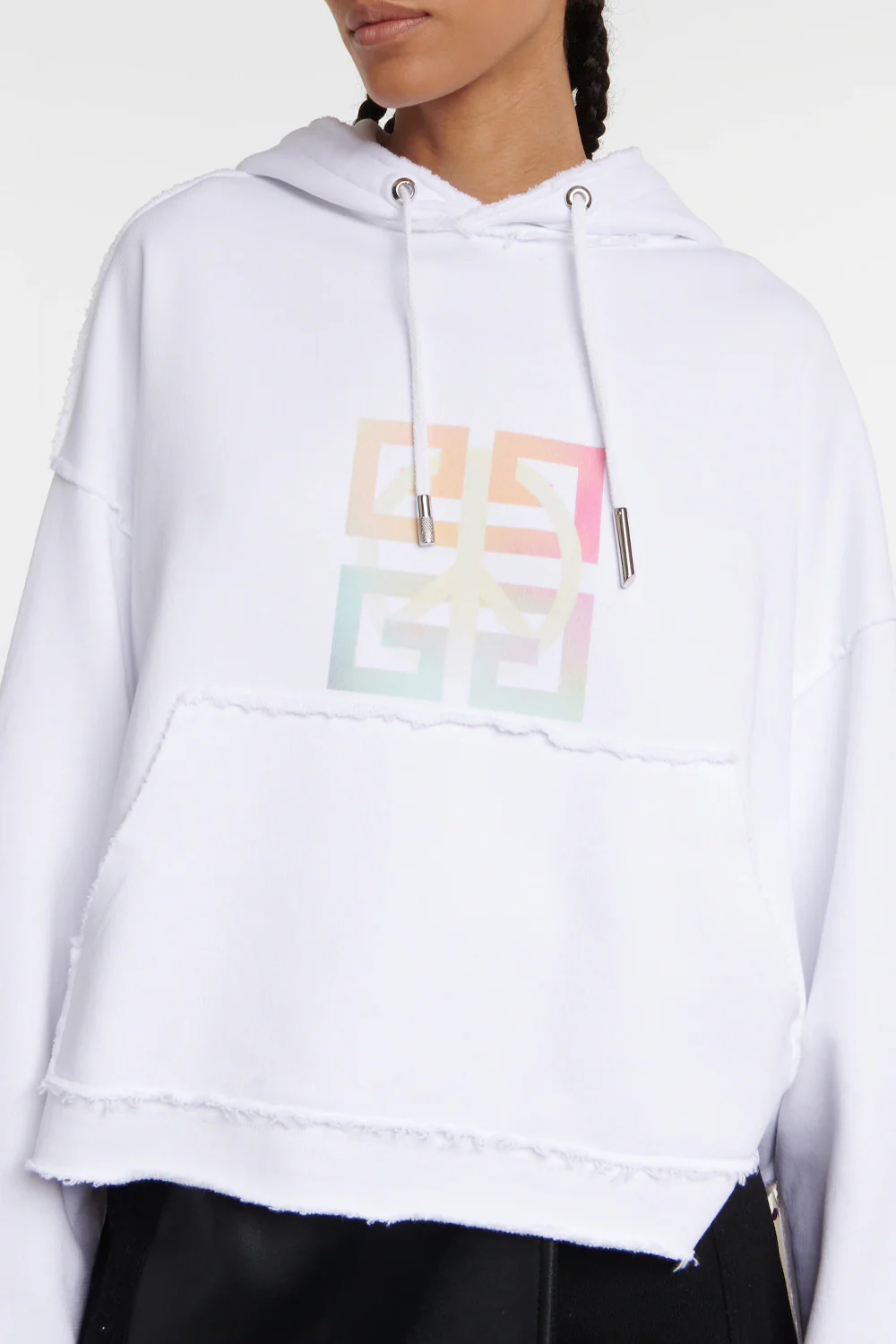 Givenchy logo-print cropped hoodie - Image 4