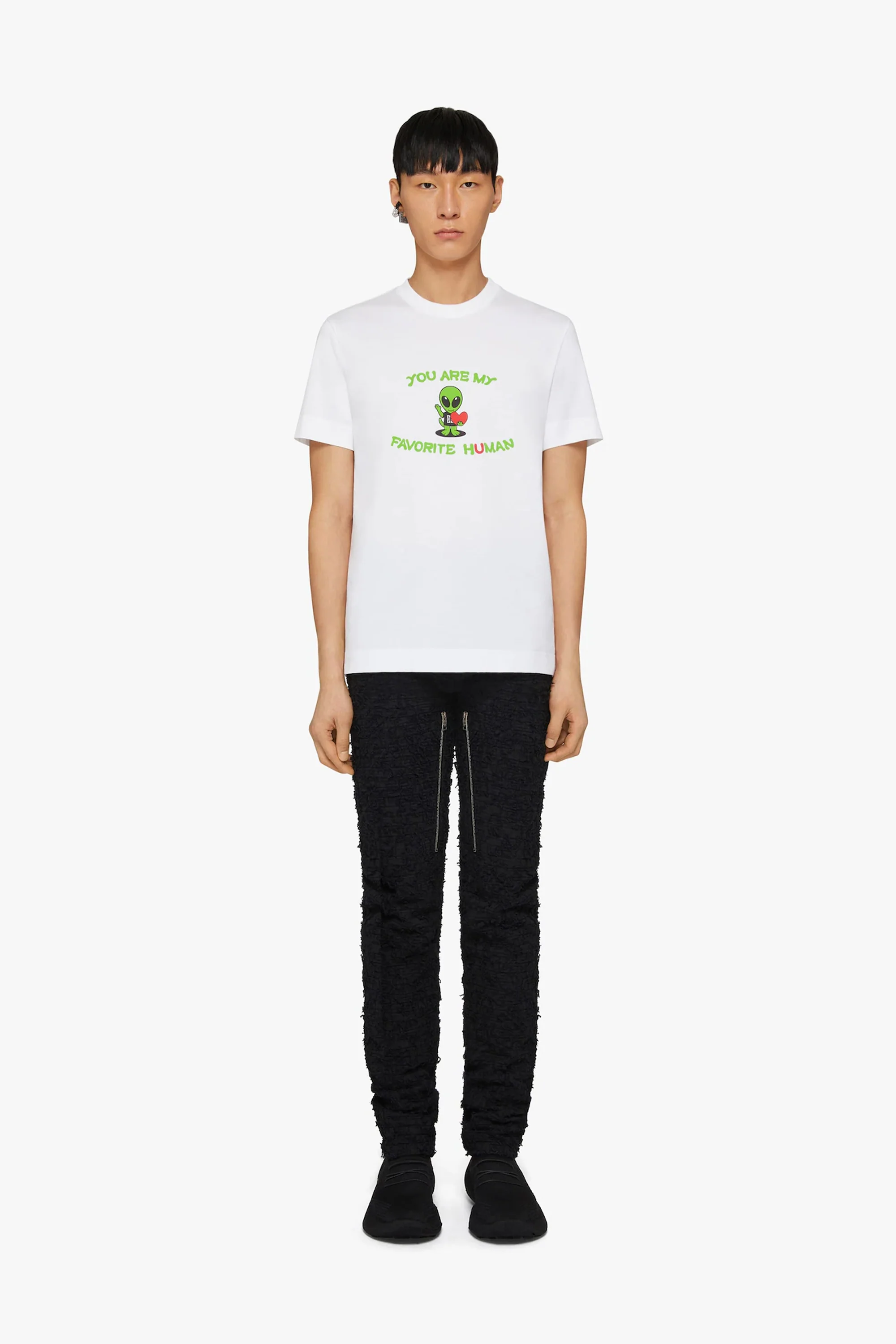 GIVENCHY Slim-fit White t-shirt printed Alien - Image 3