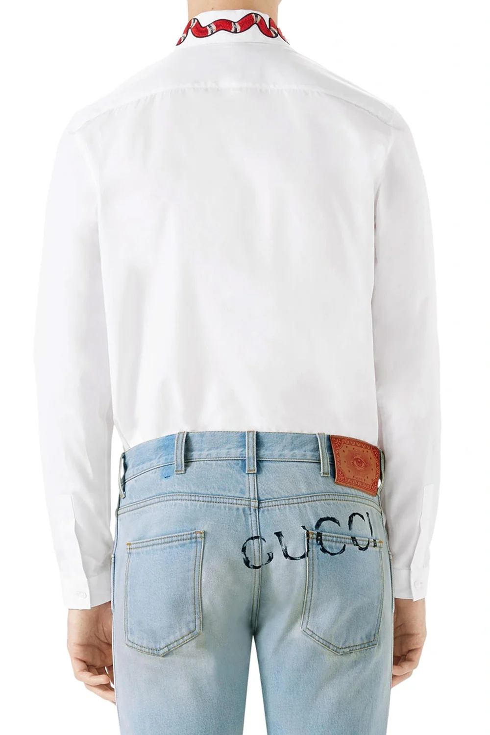 Gucci Cotton Duke shirt with snake - Image 3