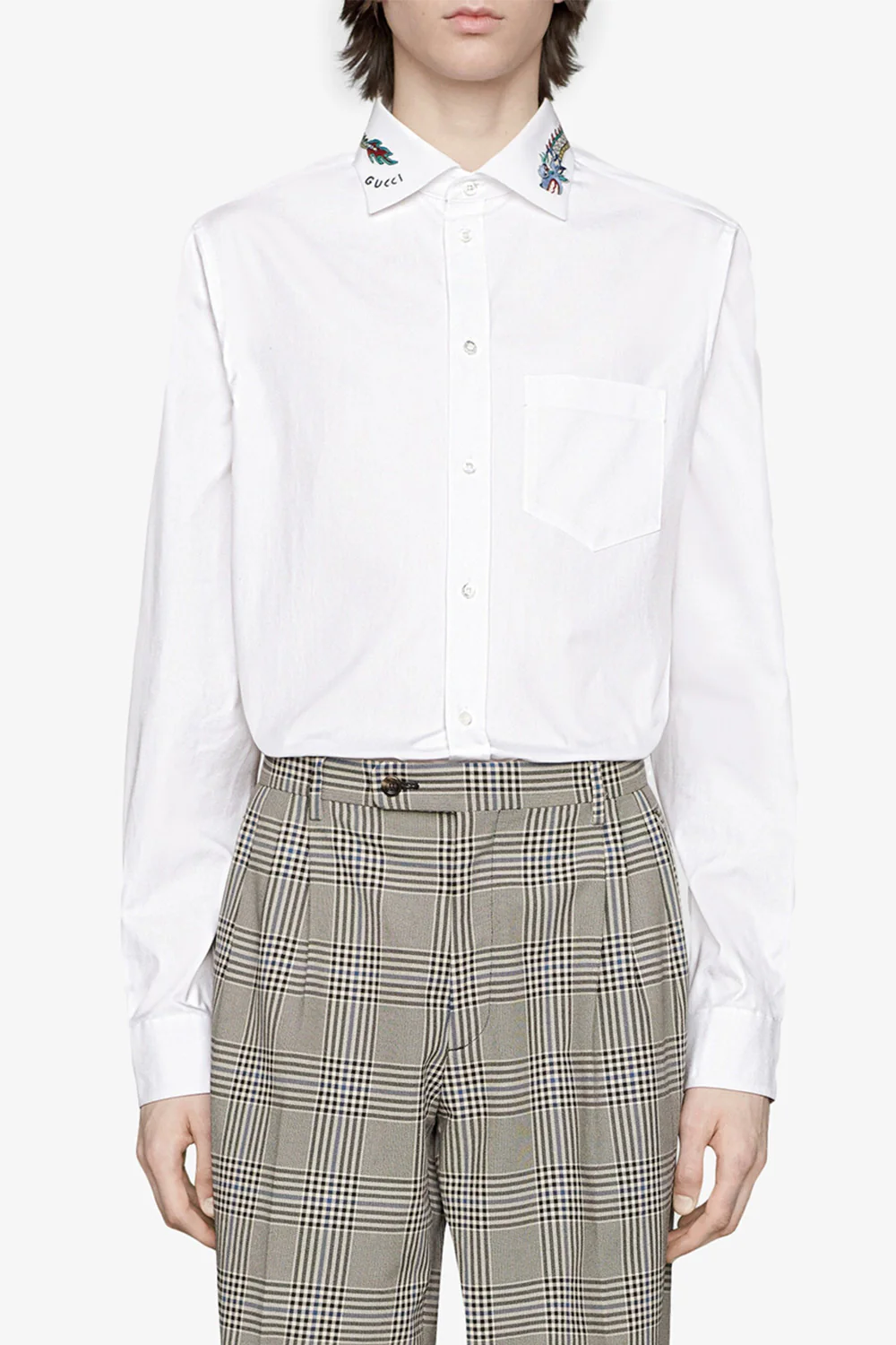 Gucci Cotton shirt with embroidered collar - Image 3