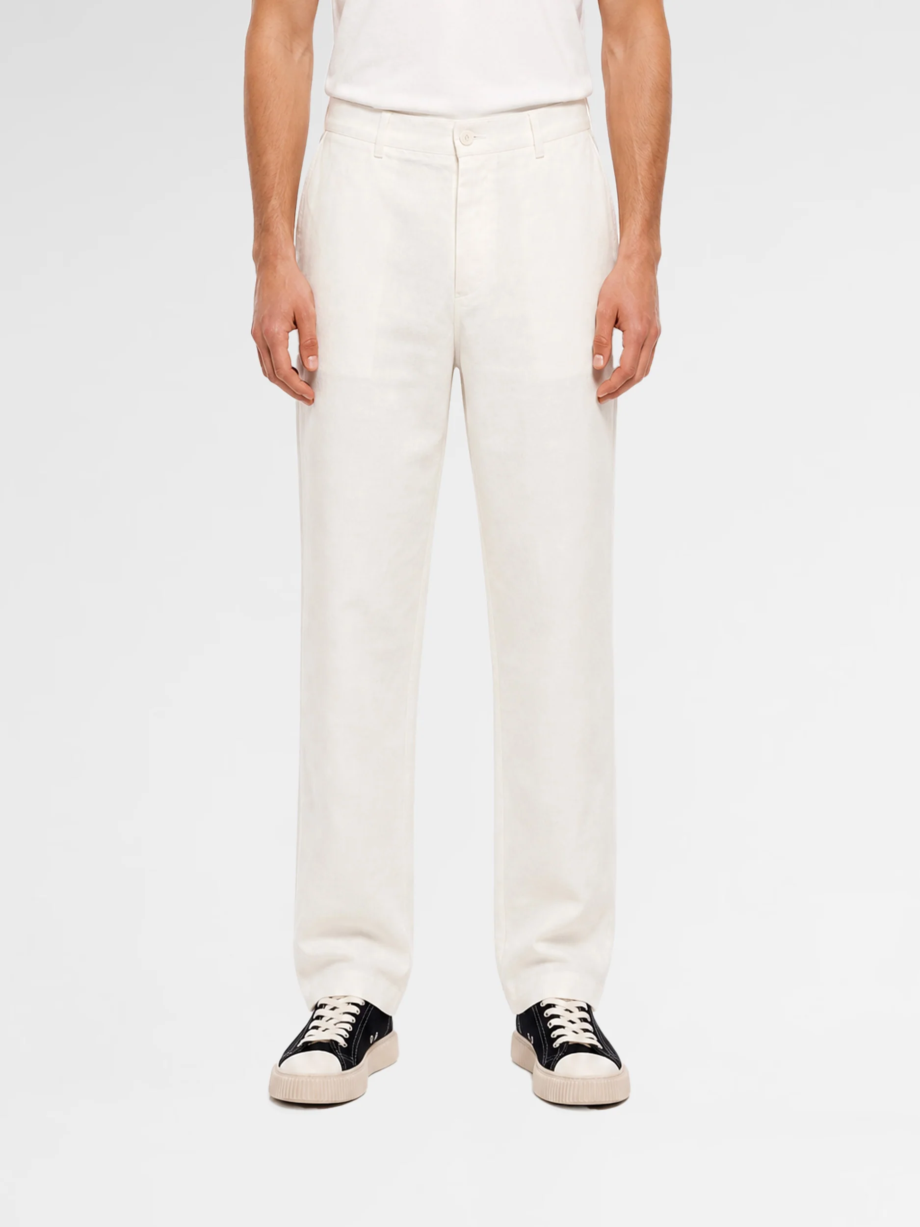 MAISON 9 PARIS Beige Linen Trousers Pants
