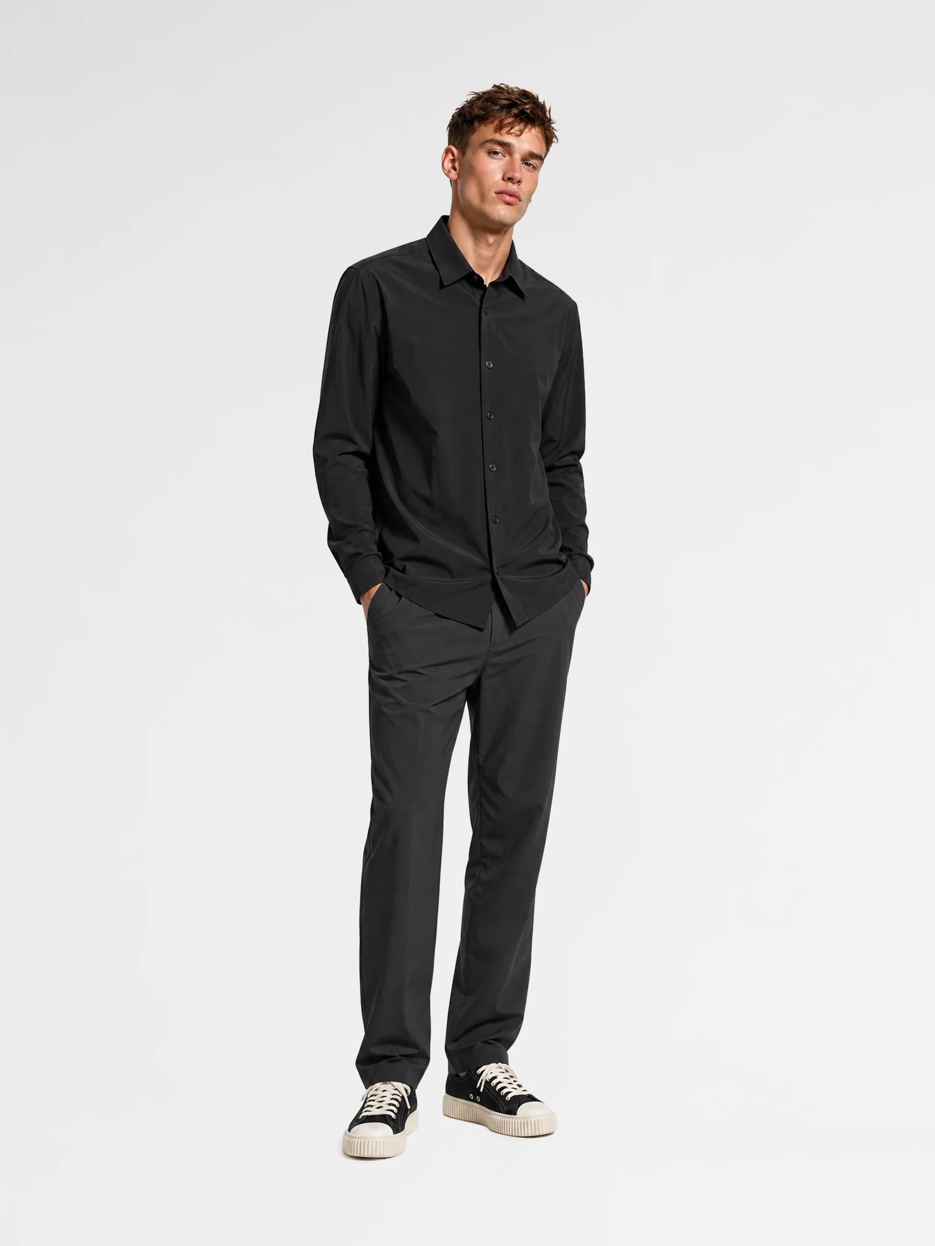 MAISON 9 PARIS Black High End Nylon Shirt - Image 2