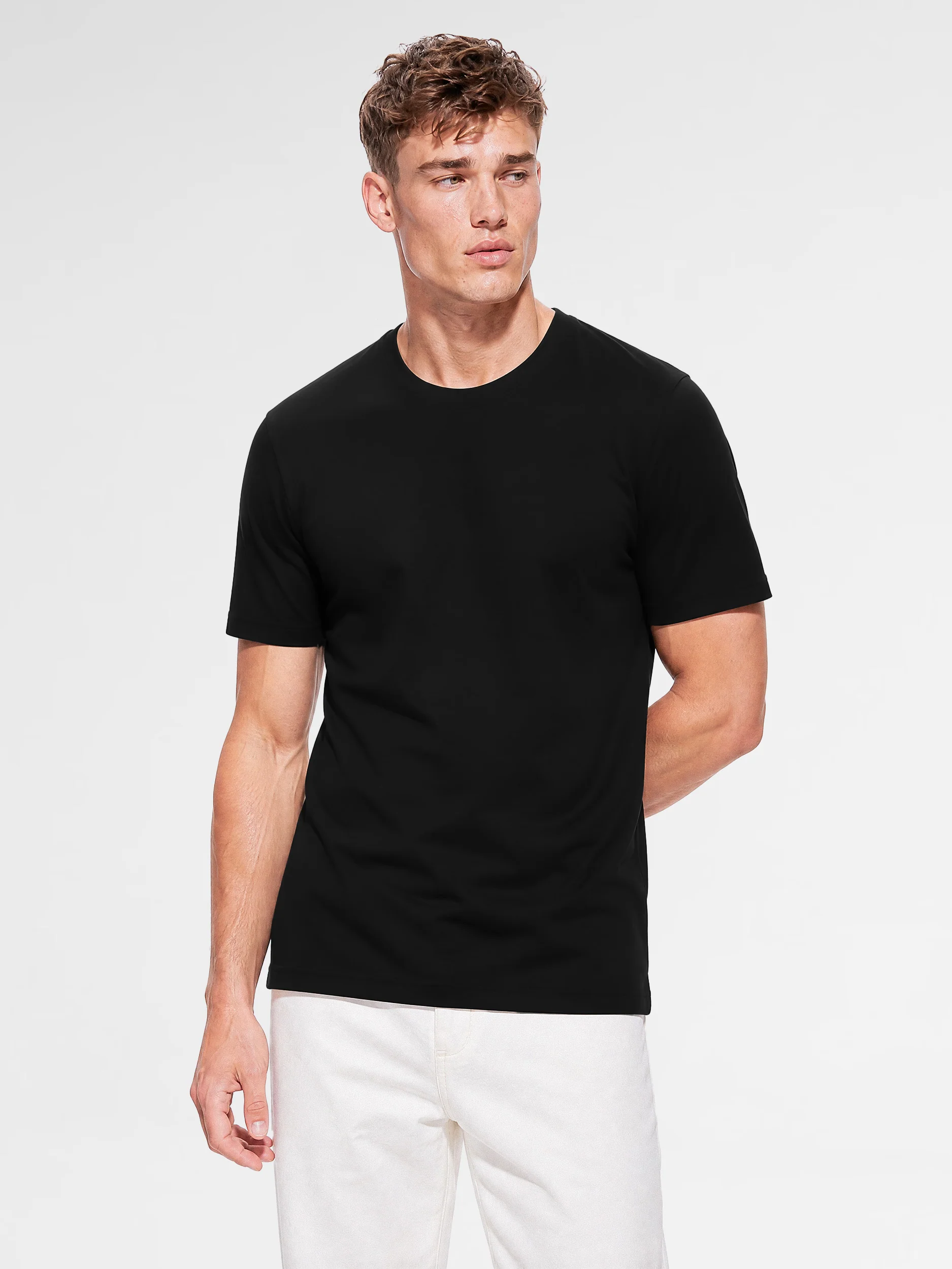 MAISON 9 PARIS Black Mercerized Cotton T-Shirt - Image 2
