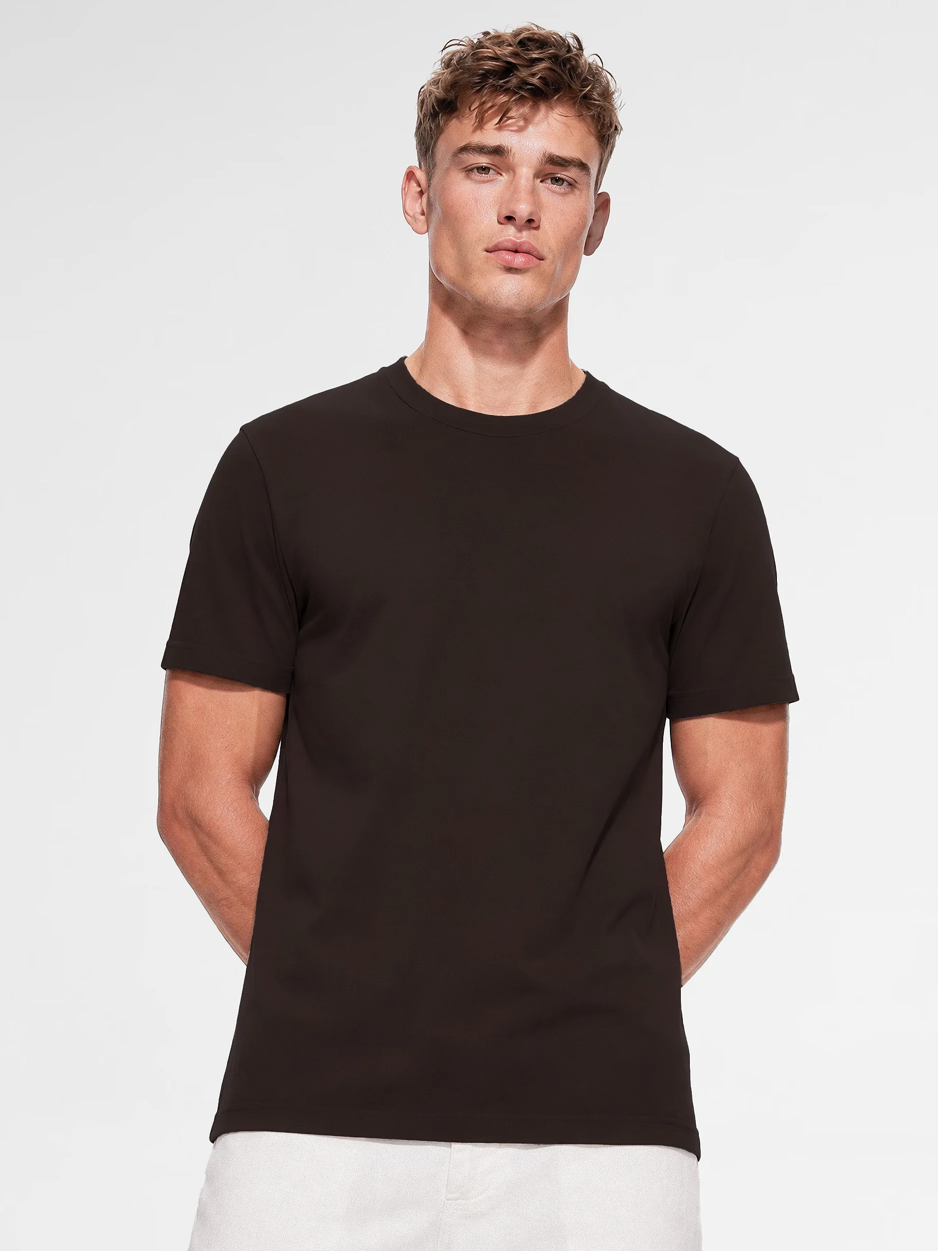 MAISON 9 PARIS Brown Mercerized Cotton T-Shirt - Image 4