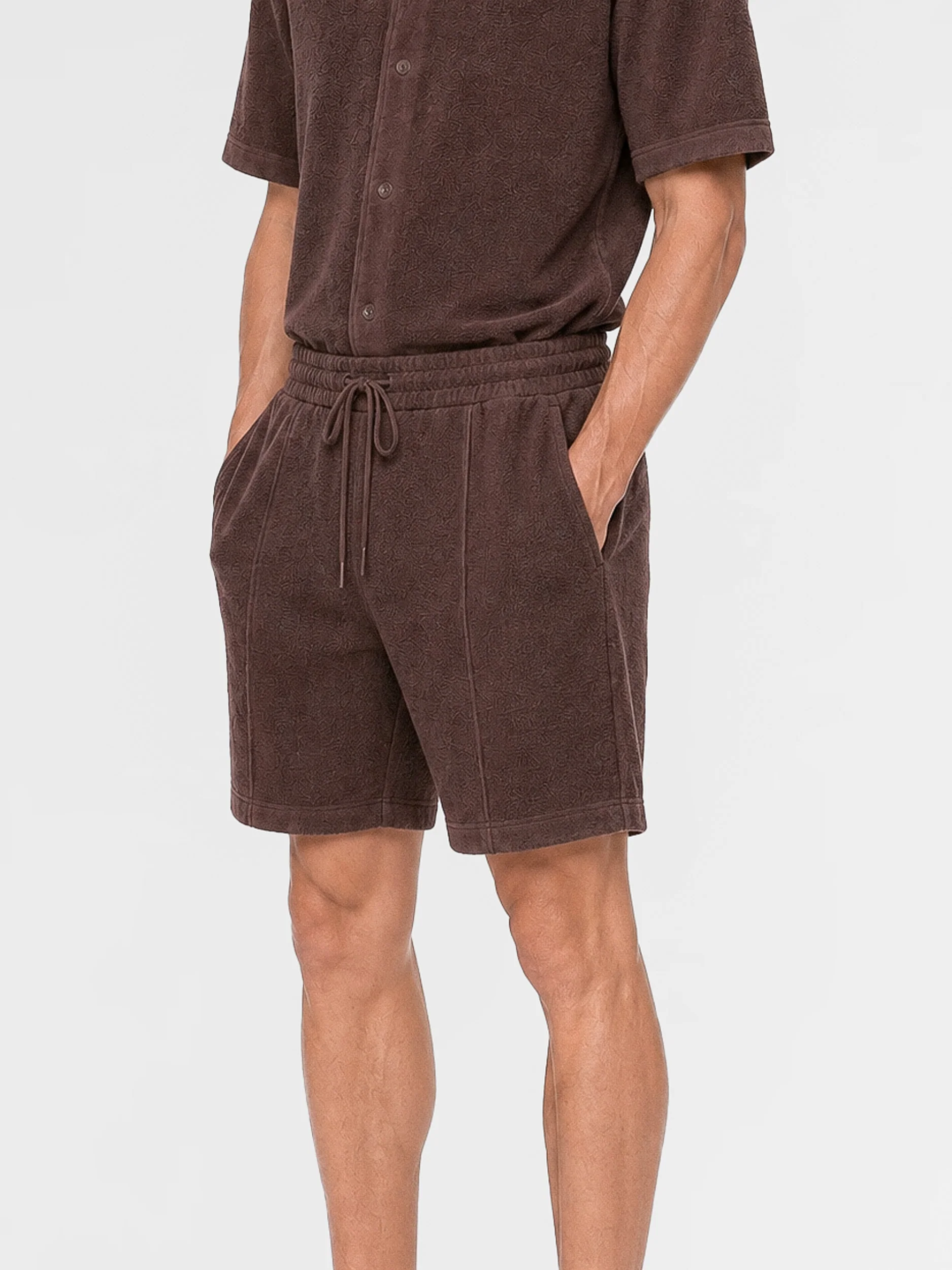 MAISON 9 PARIS Brown Towel Shirt / Shorts - Image 2