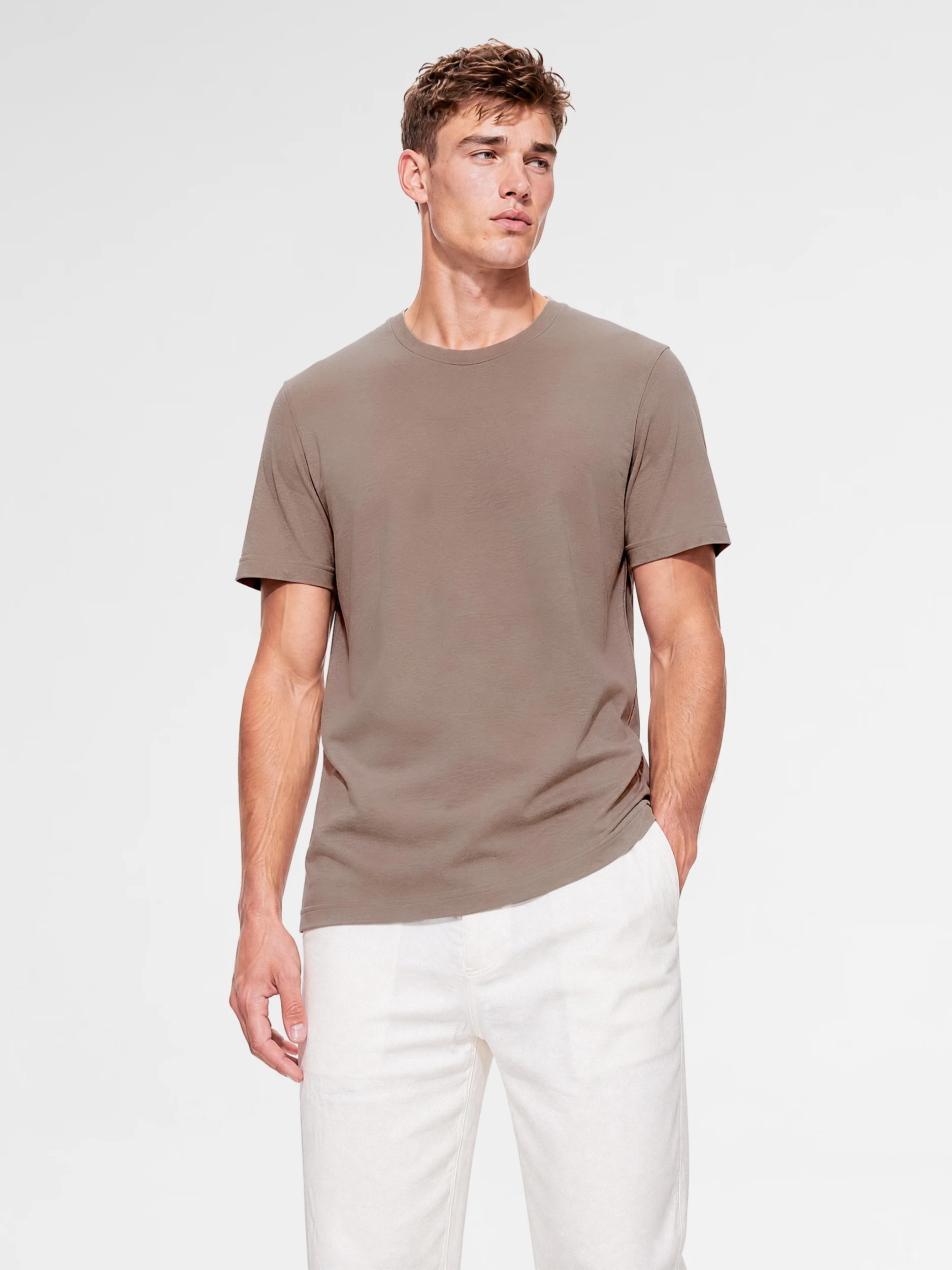 MAISON 9 PARIS Mink Mercerized Cotton T-Shirt - Image 2