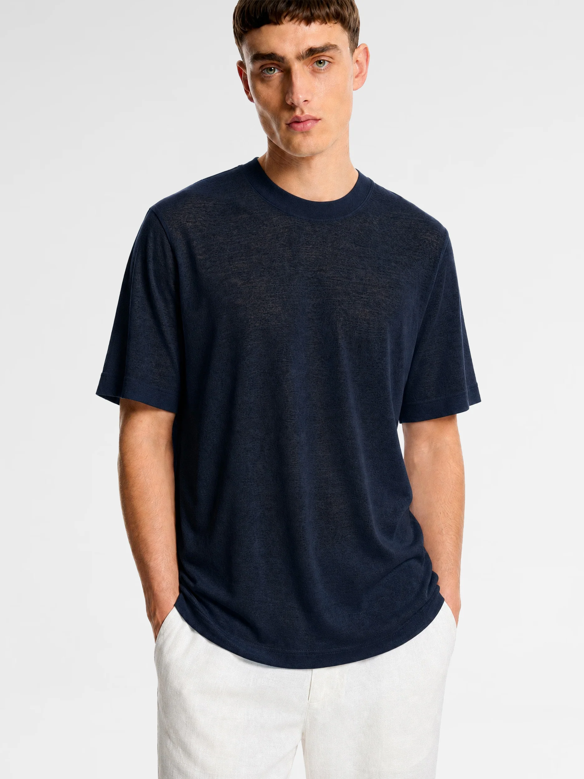 MAISON 9 PARIS Navy Soft Cotton T-Shirt - Image 2