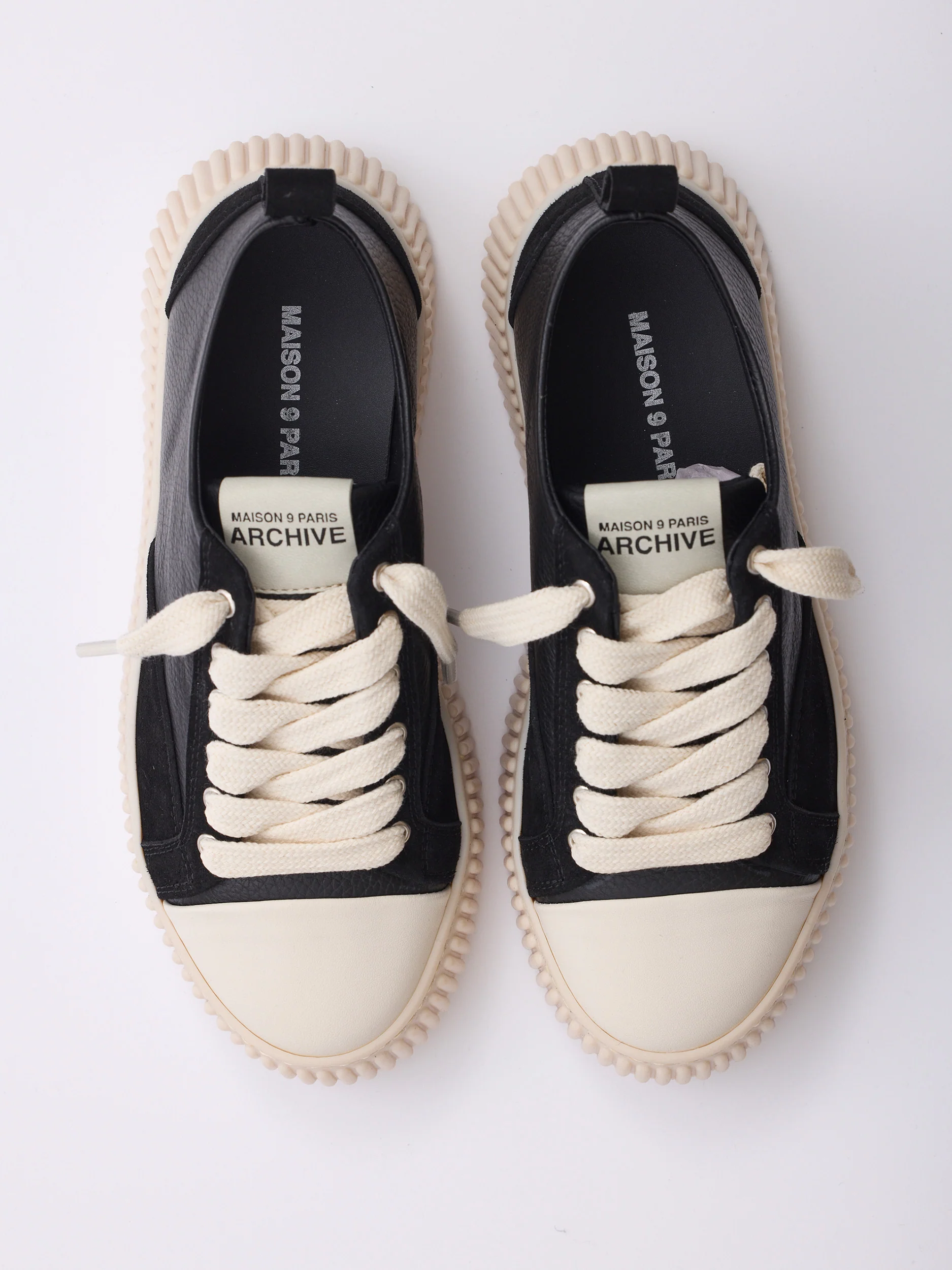 MAISON 9 PARIS Sneakers - Black Mix/Suede Leather - Image 5