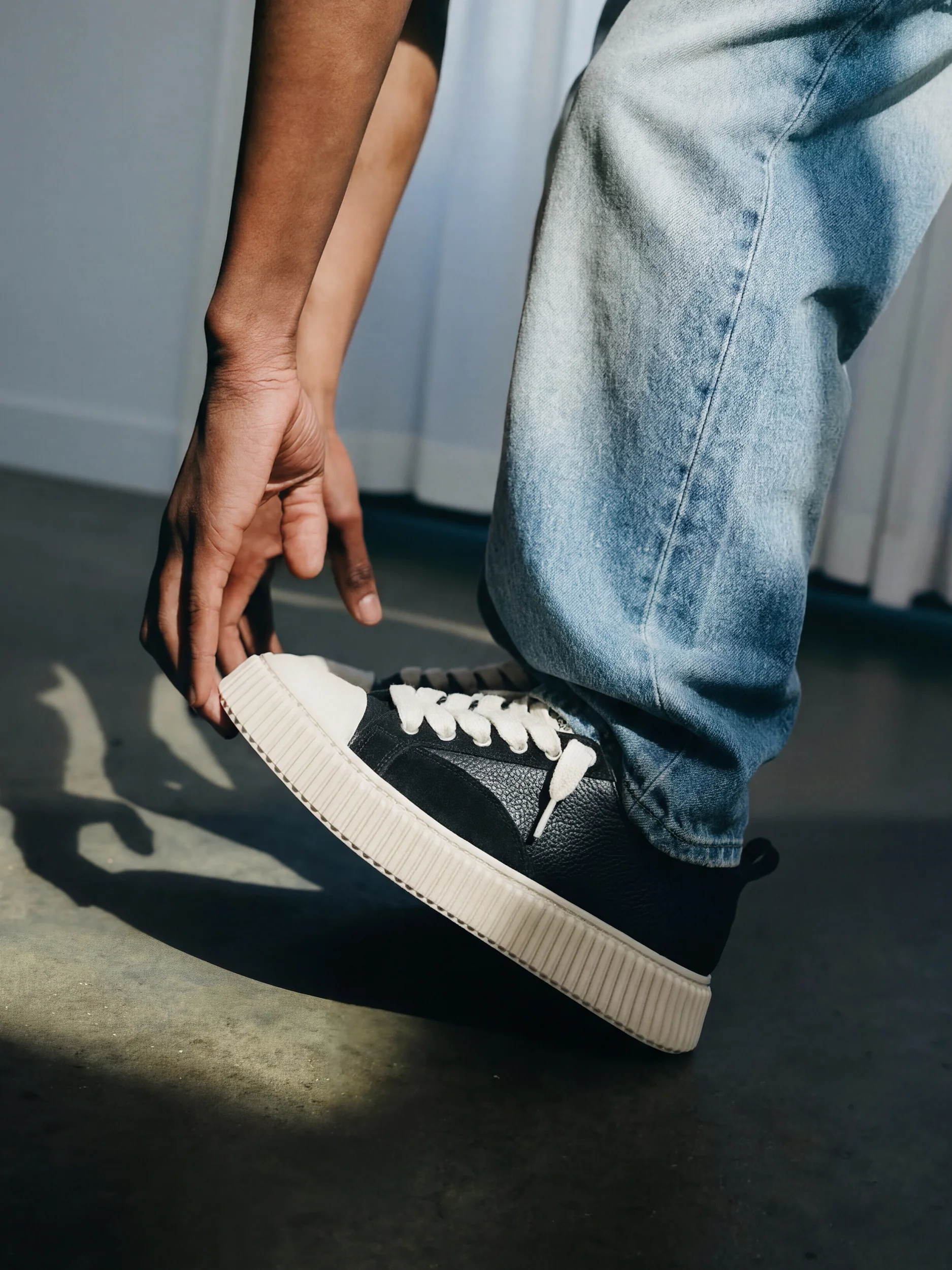 MAISON 9 PARIS Sneakers - Black Mix/Suede Leather - Image 6