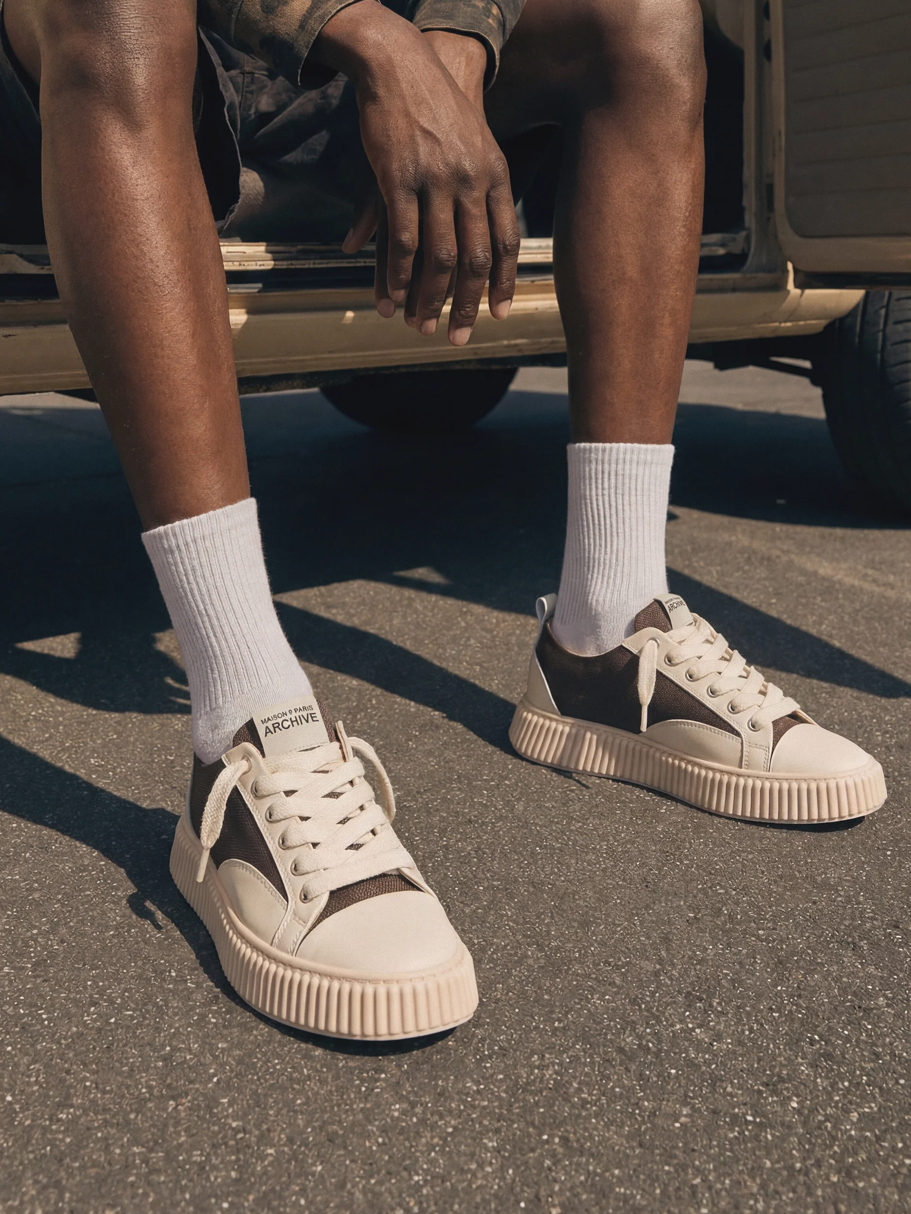 MAISON 9 PARIS Sneakers - Brown Mix/Suede Canvas - Image 6
