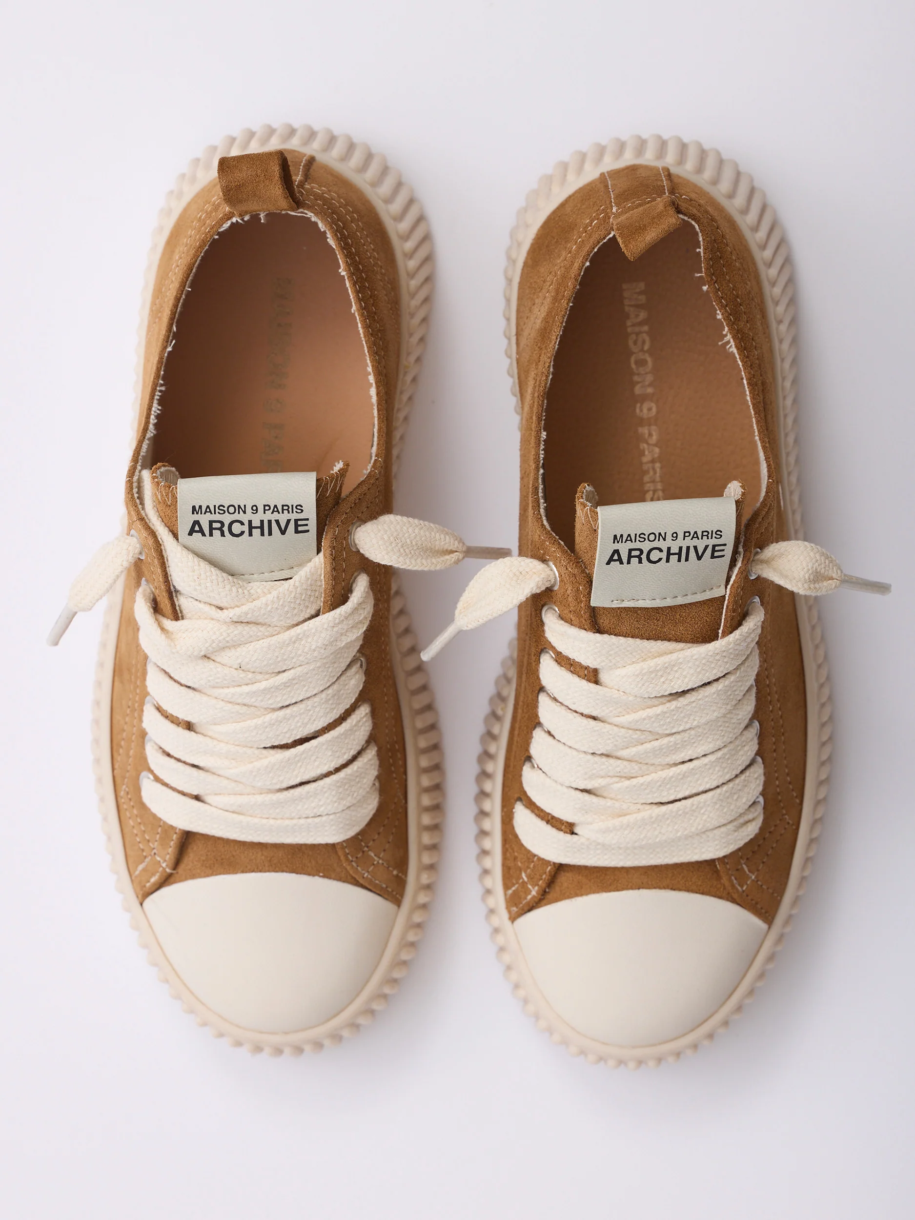 MAISON 9 PARIS Sneakers - Camel Suede Leather - Image 3