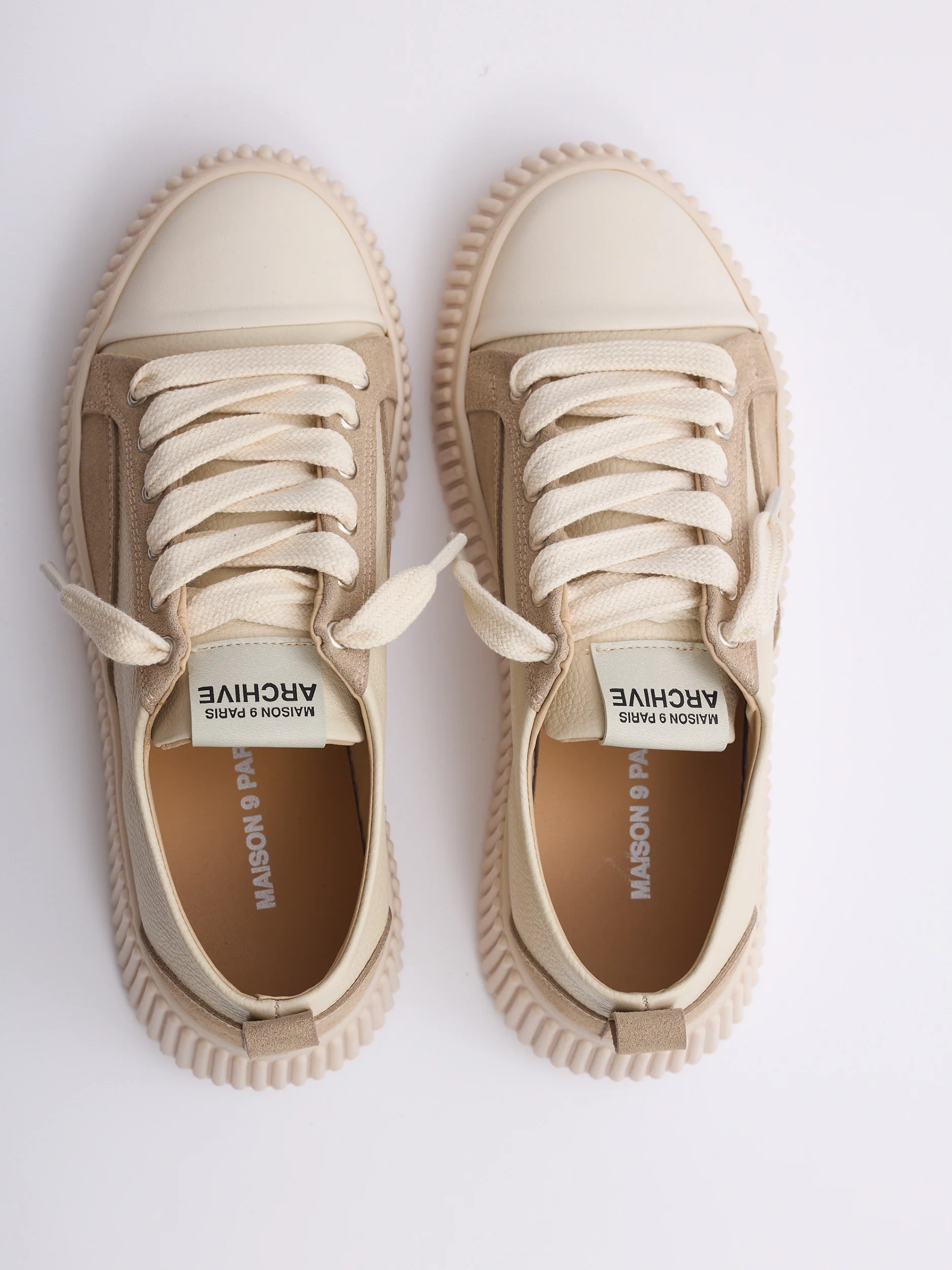 MAISON 9 PARIS Sneakers - Cream Mix/Suede Leather - Image 3