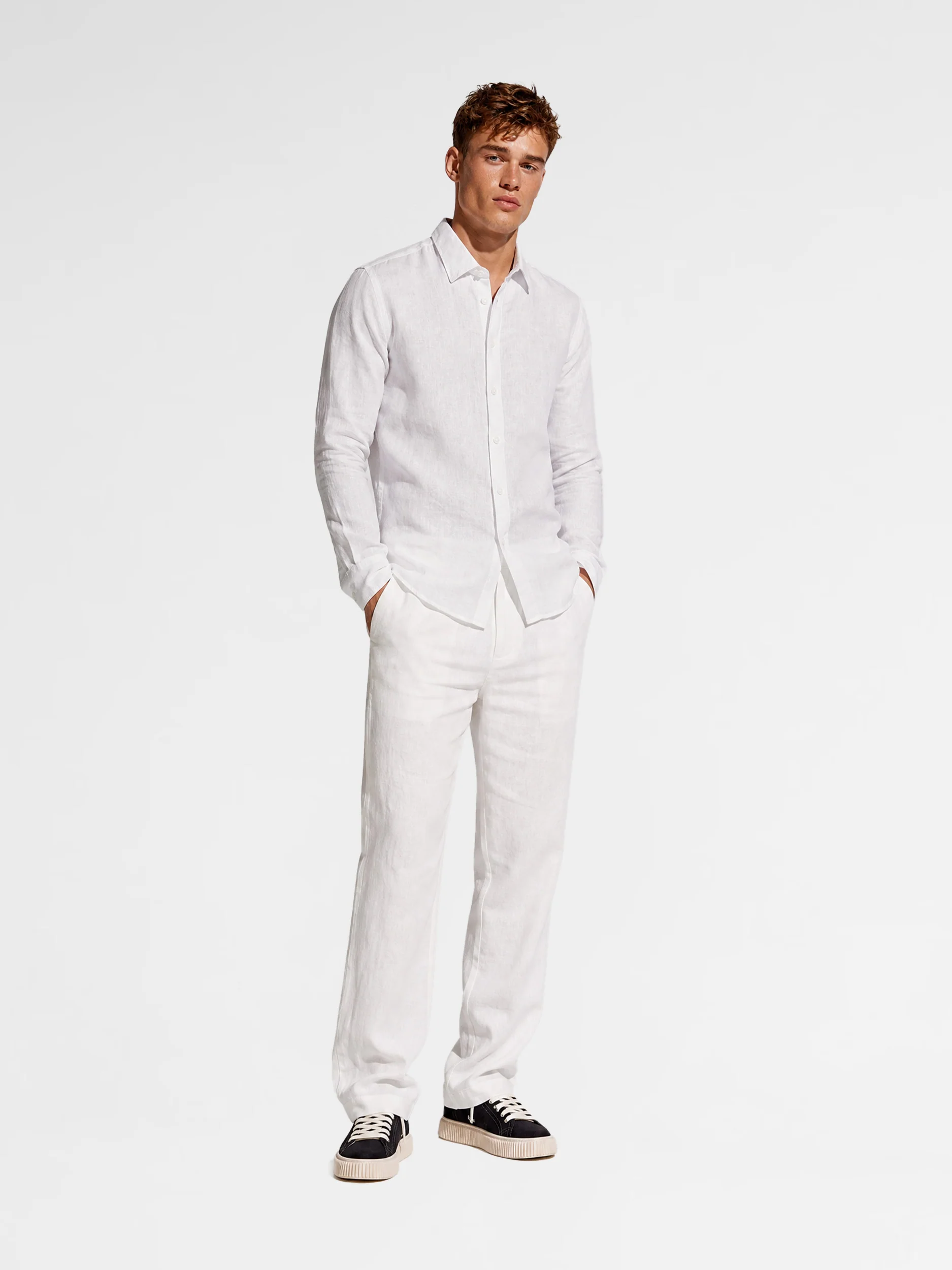 MAISON 9 PARIS White Linen Shirt - Image 2