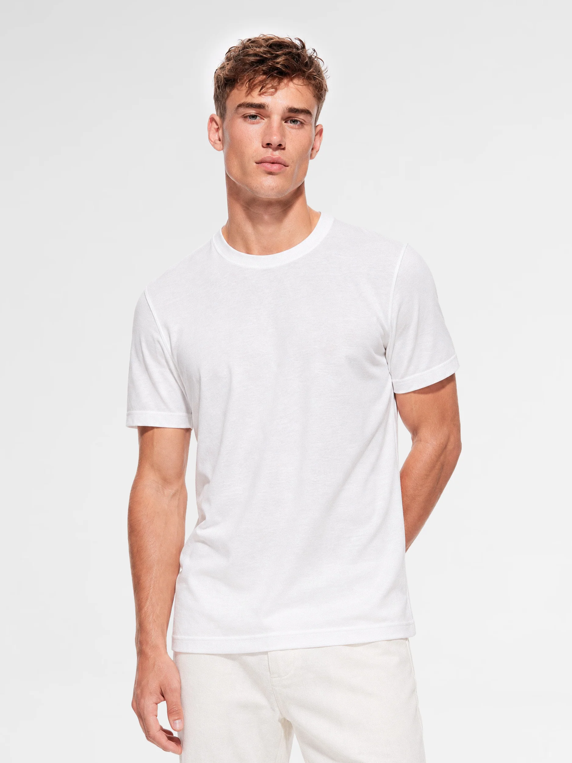 MAISON 9 PARIS White Mercerized Cotton T-Shirt - Image 2