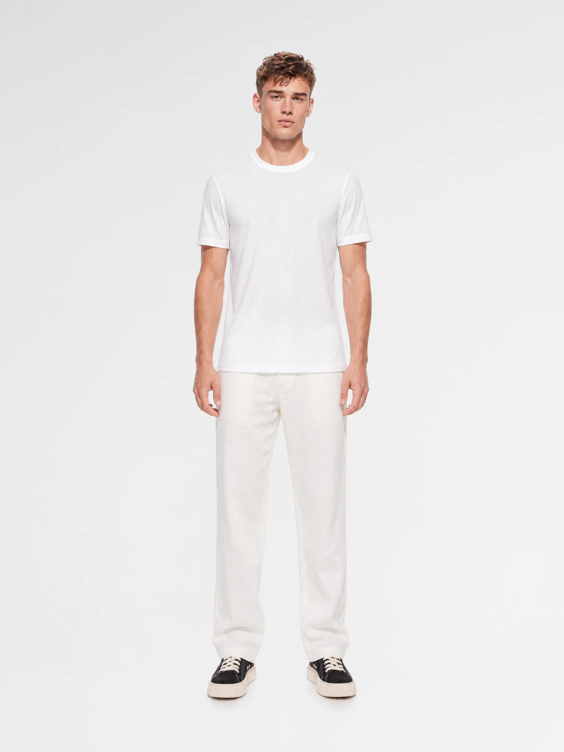 MAISON 9 PARIS White Mercerized Cotton T-Shirt - Image 3