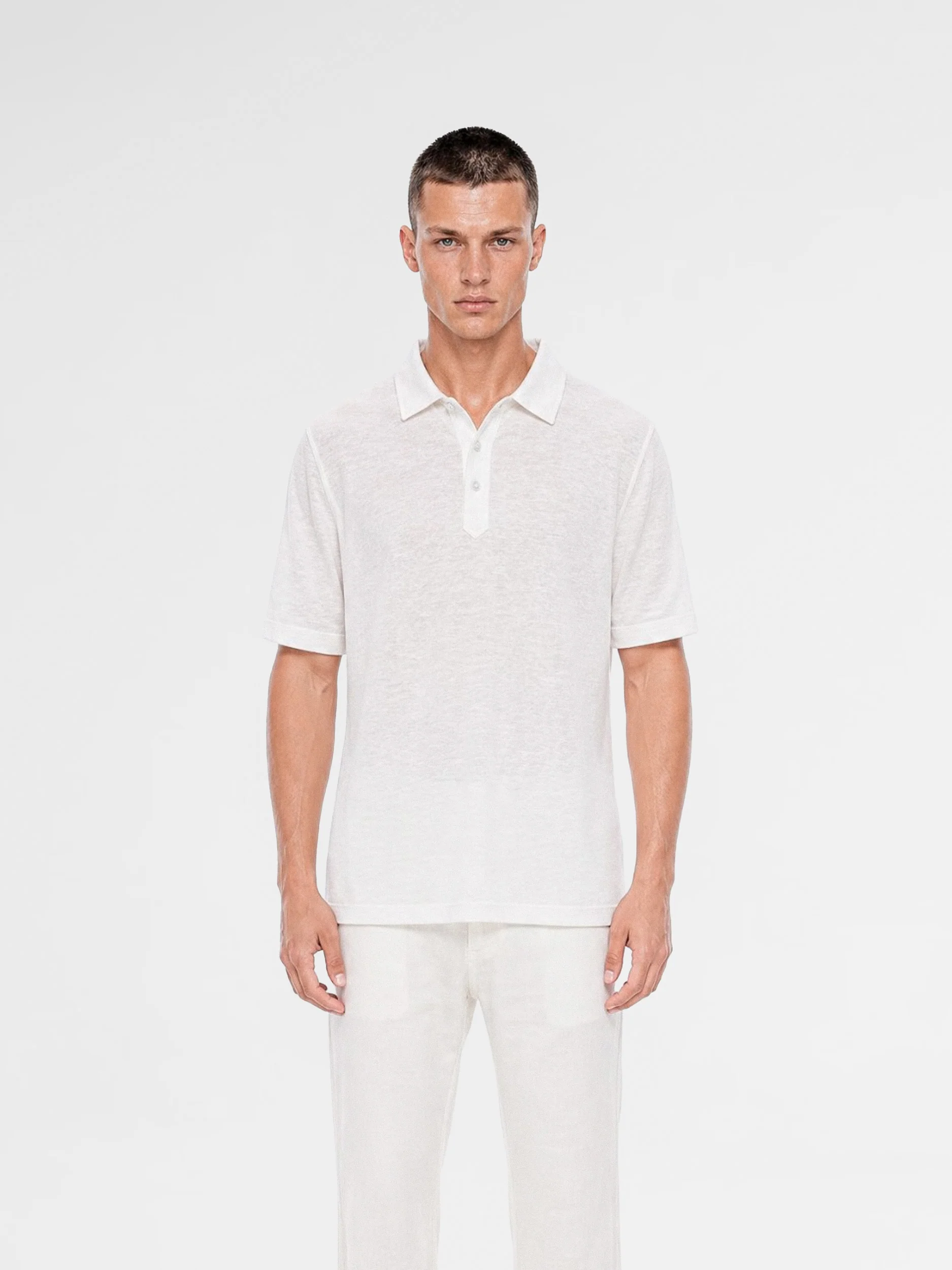 MAISON 9 PARIS White Soft Cotton Polo T-Shirt