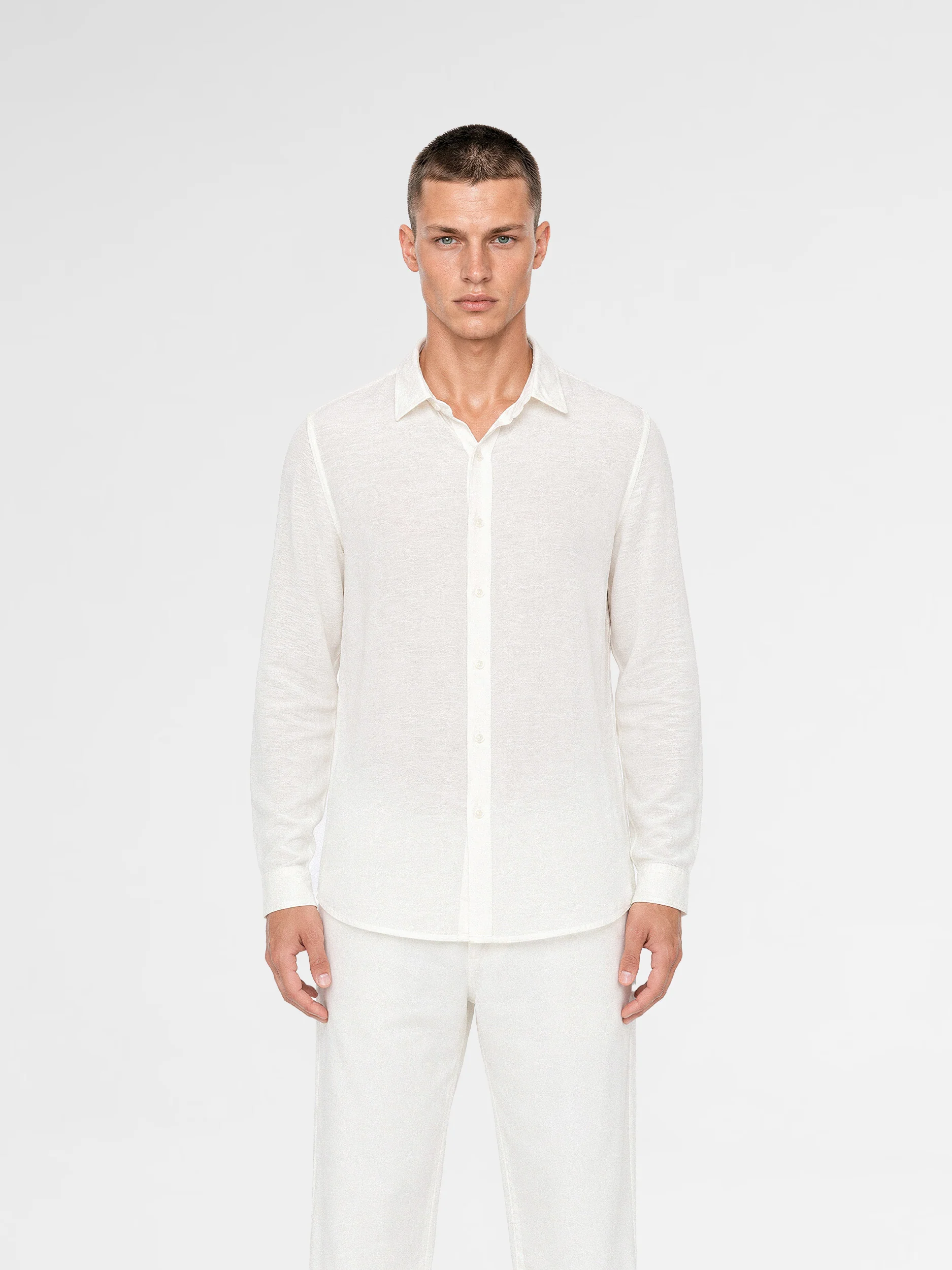 MAISON 9 PARIS White Soft Cotton Shirt