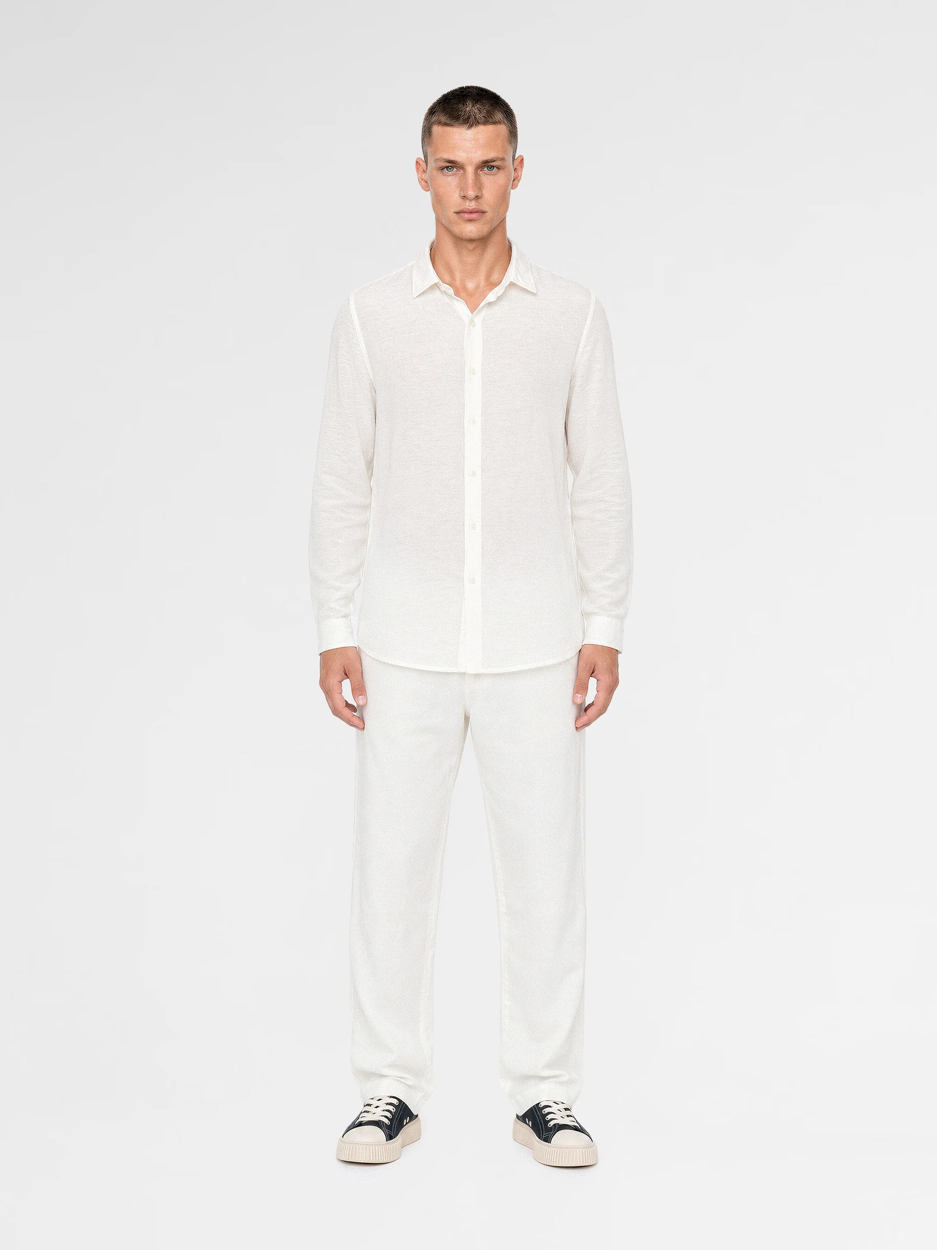 MAISON 9 PARIS White Soft Cotton Shirt - Image 3