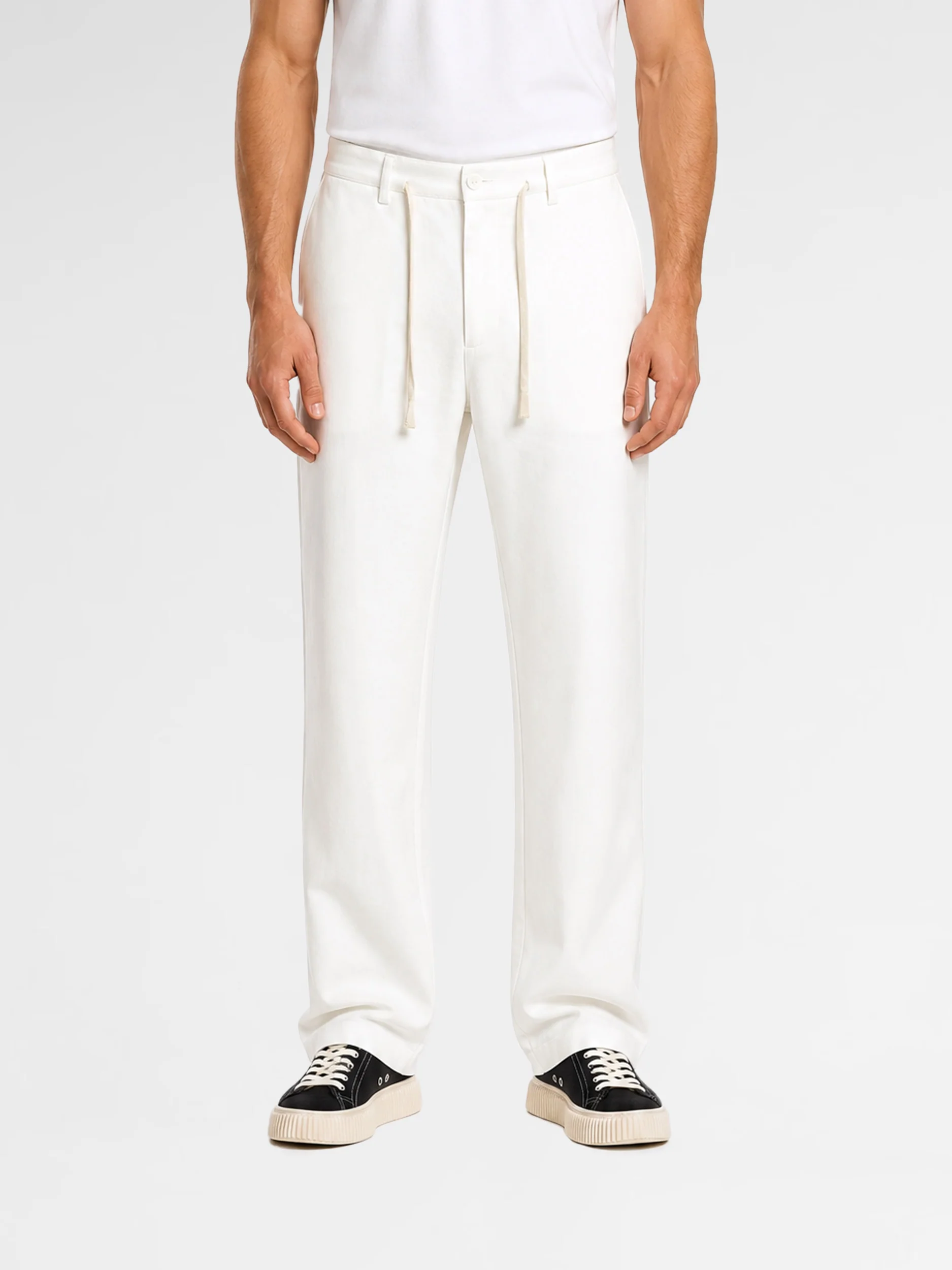 MAISON 9 PARIS White Soft Cotton Trousers Pants