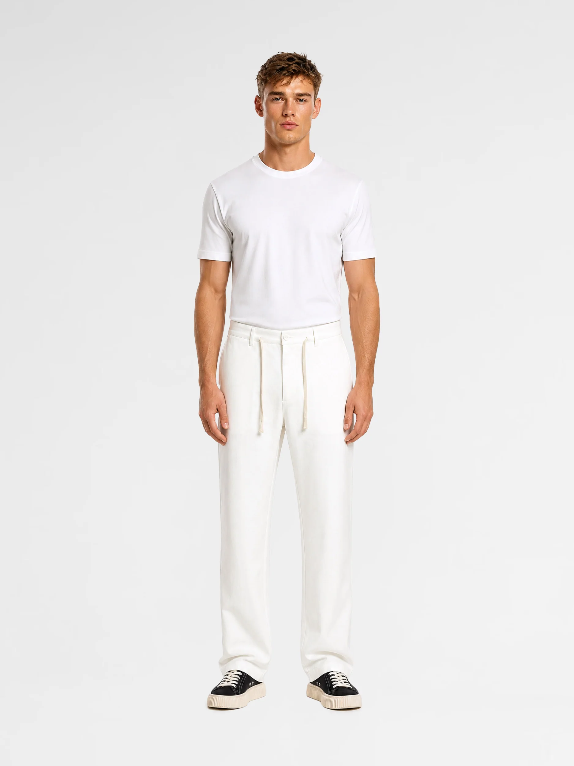 MAISON 9 PARIS White Soft Cotton Trousers Pants - Image 2