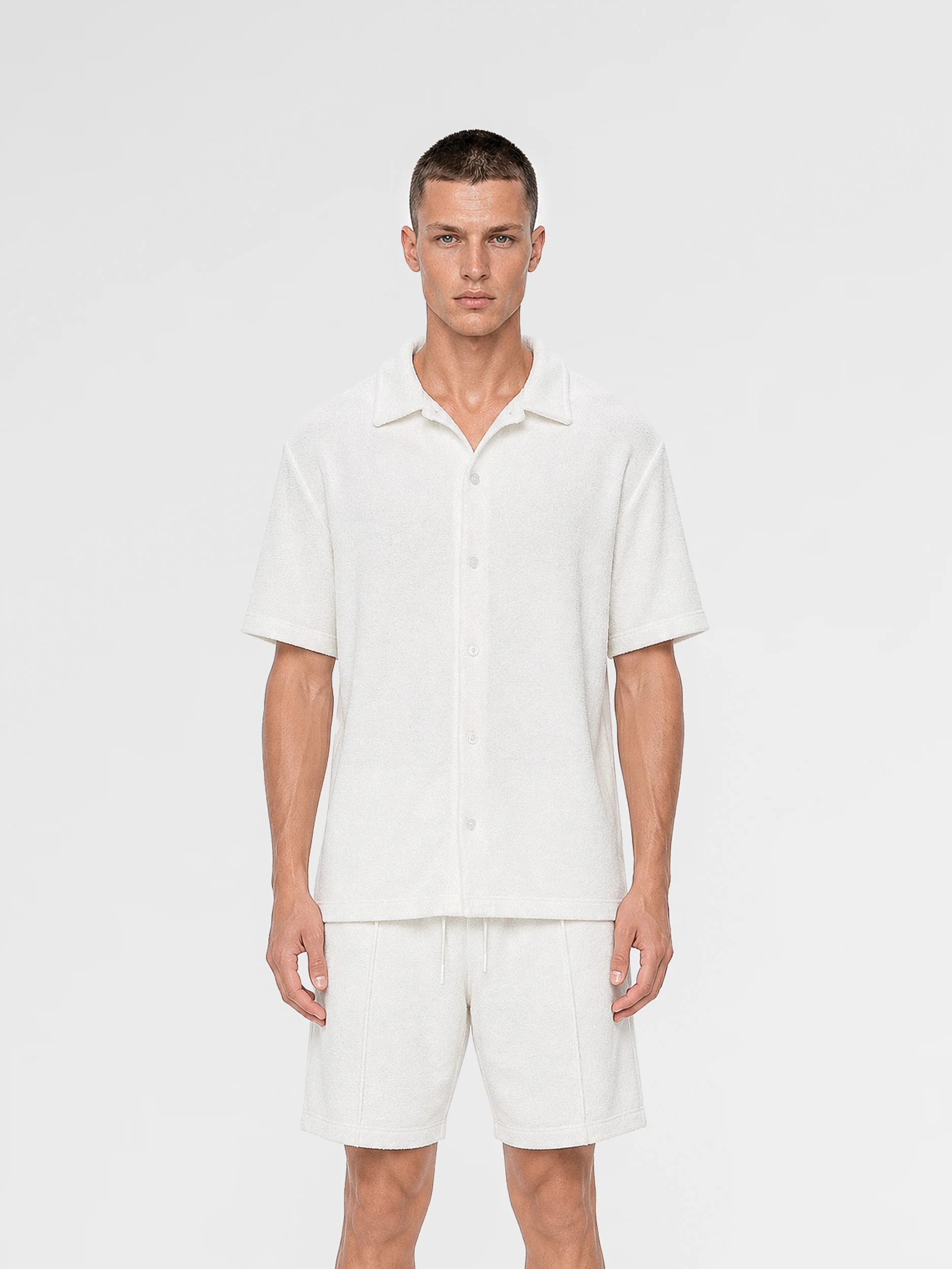 MAISON 9 PARIS White Towel Shirt / Shorts