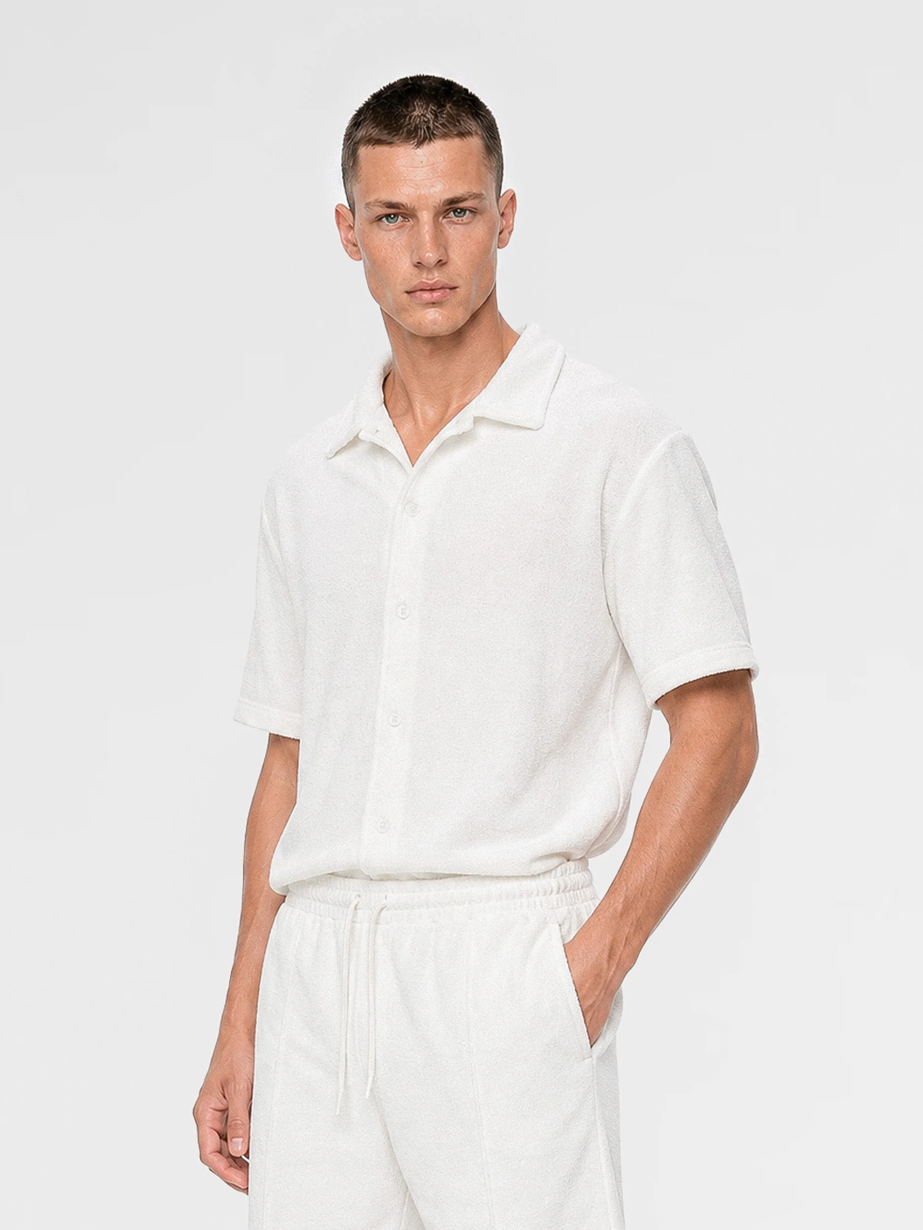 MAISON 9 PARIS White Towel Shirt / Shorts - Image 2