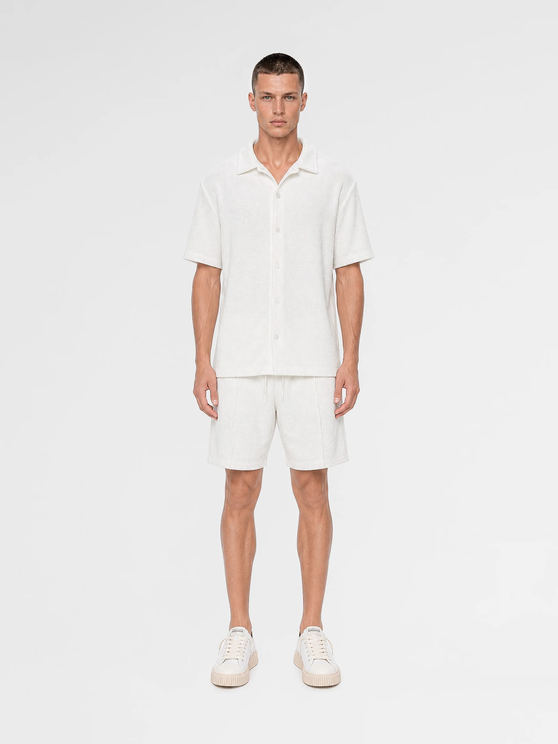MAISON 9 PARIS White Towel Shirt / Shorts - Image 4