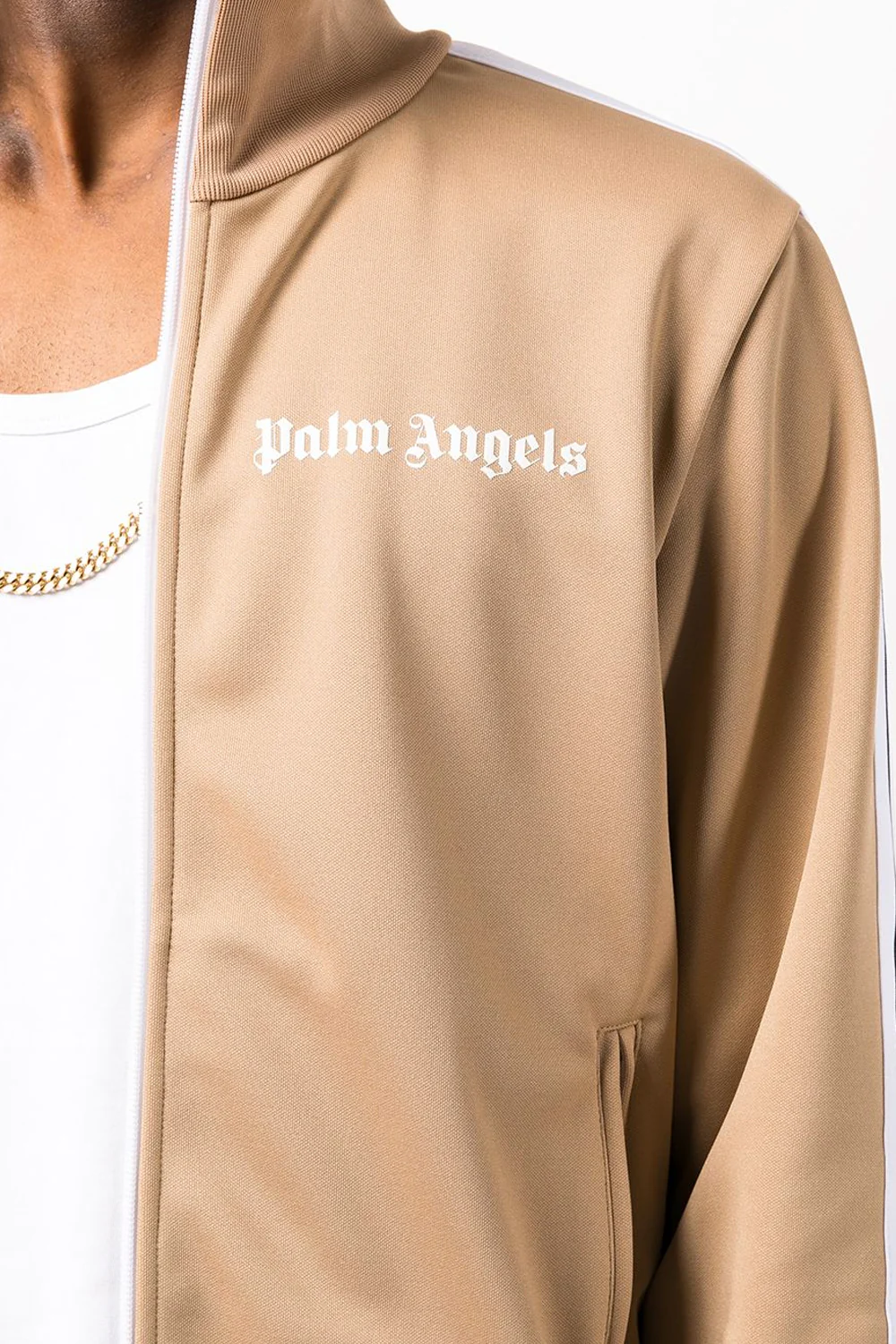 Palm Angels logo print track jacket brown - Image 4