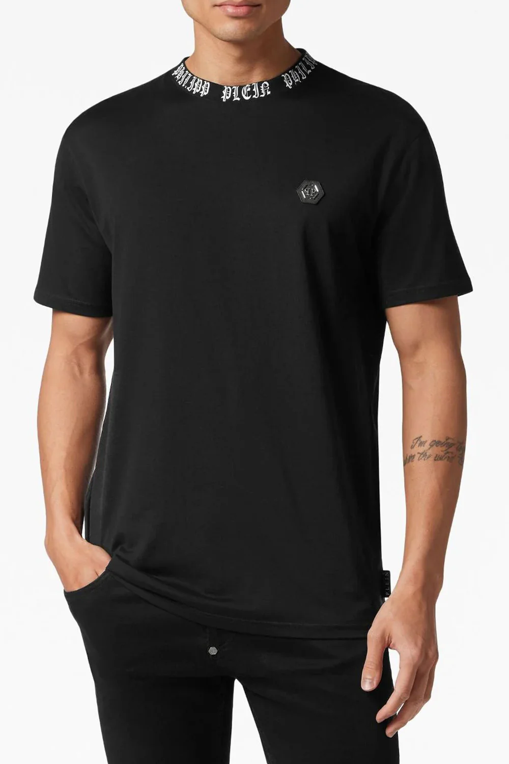 Philipp Plein logo-neck cotton T-shirt - Image 2