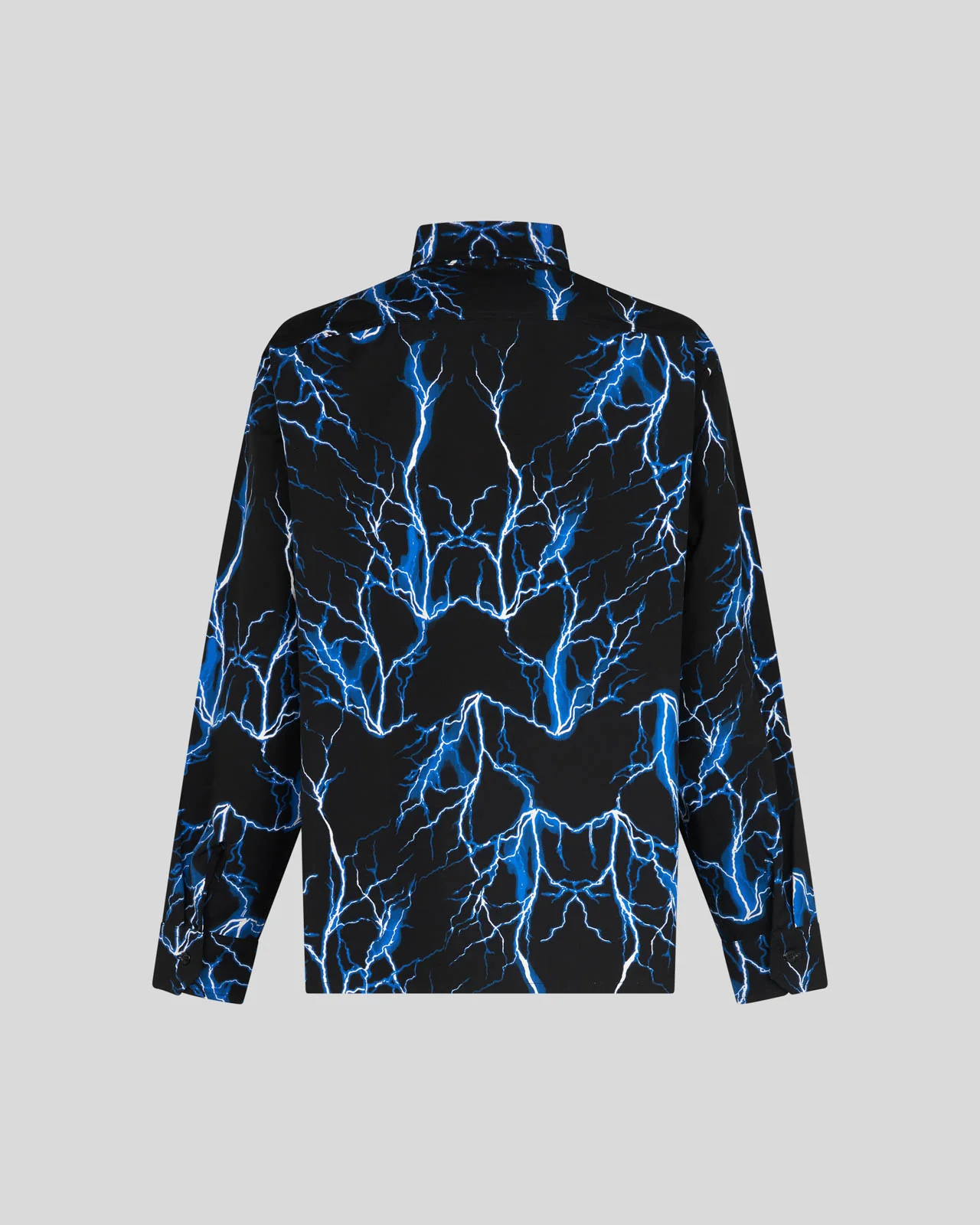 PHOBIA BLACK SHIRT WITH BLUE ALL OVER LIGHTNING - Image 2