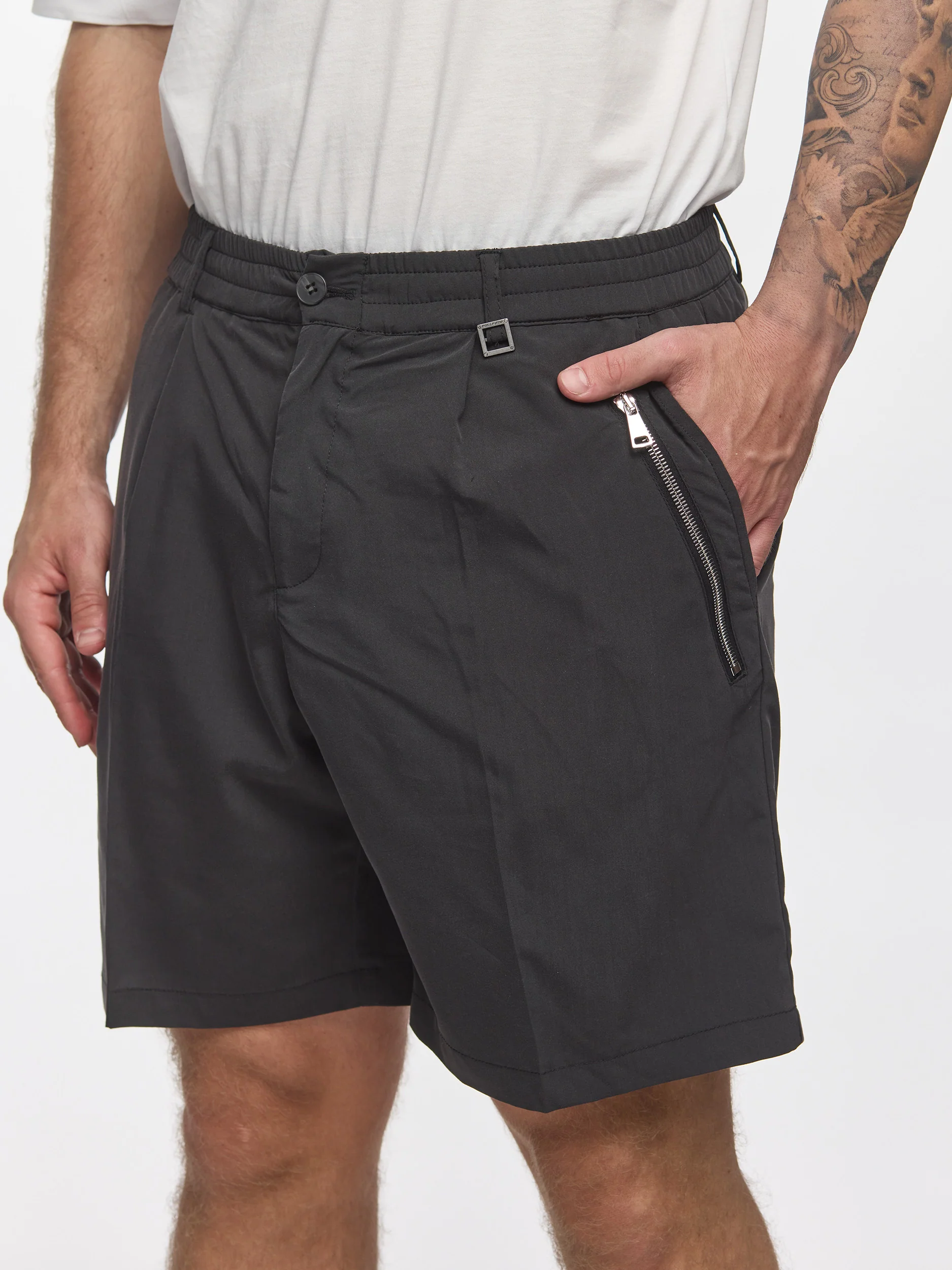 Prêt A Porter Short Pants Soft Fabric Dark Grey - Image 6