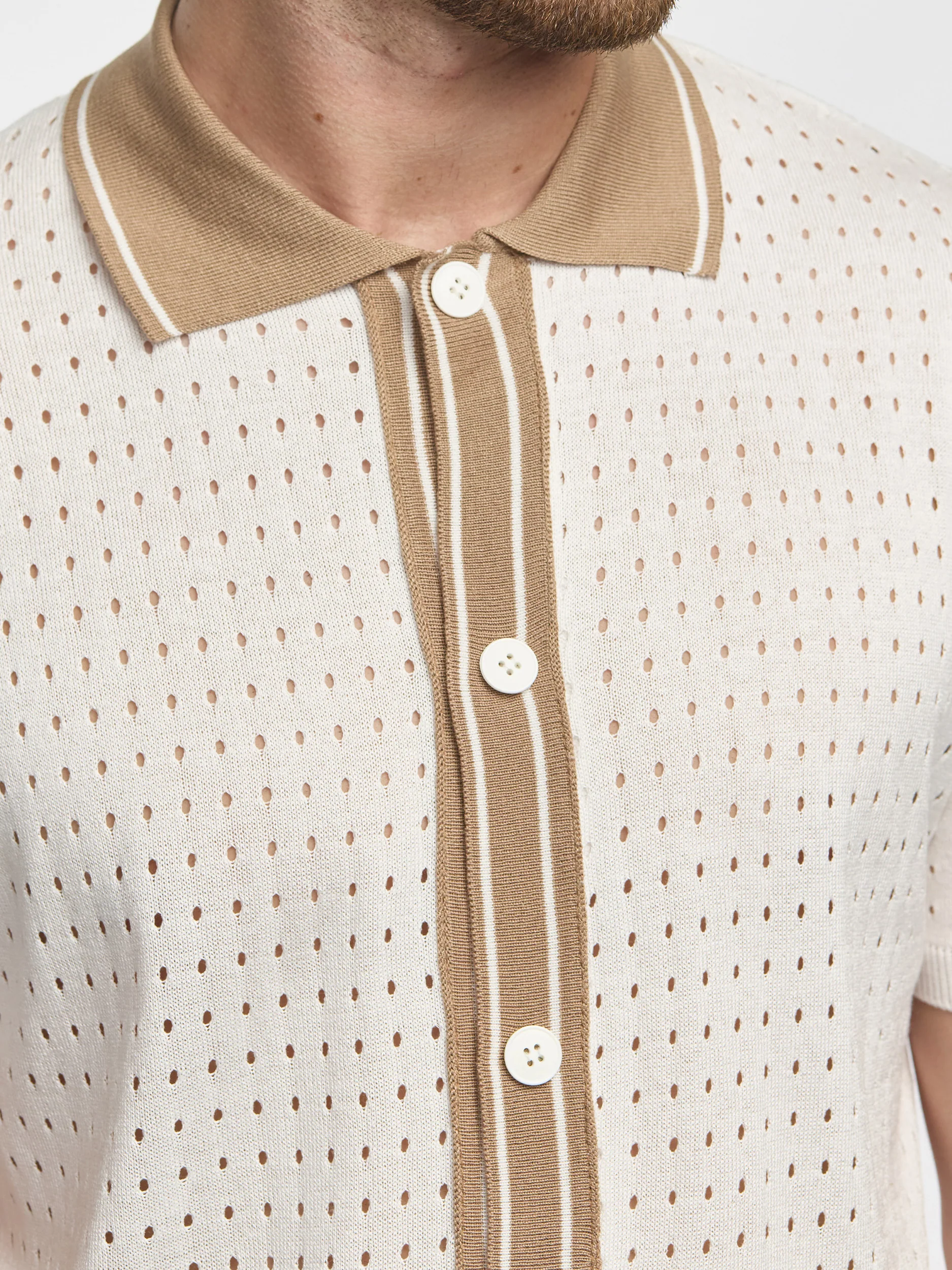 Prêt A Porter Short Sleeves Shirt White/Brown - Image 6