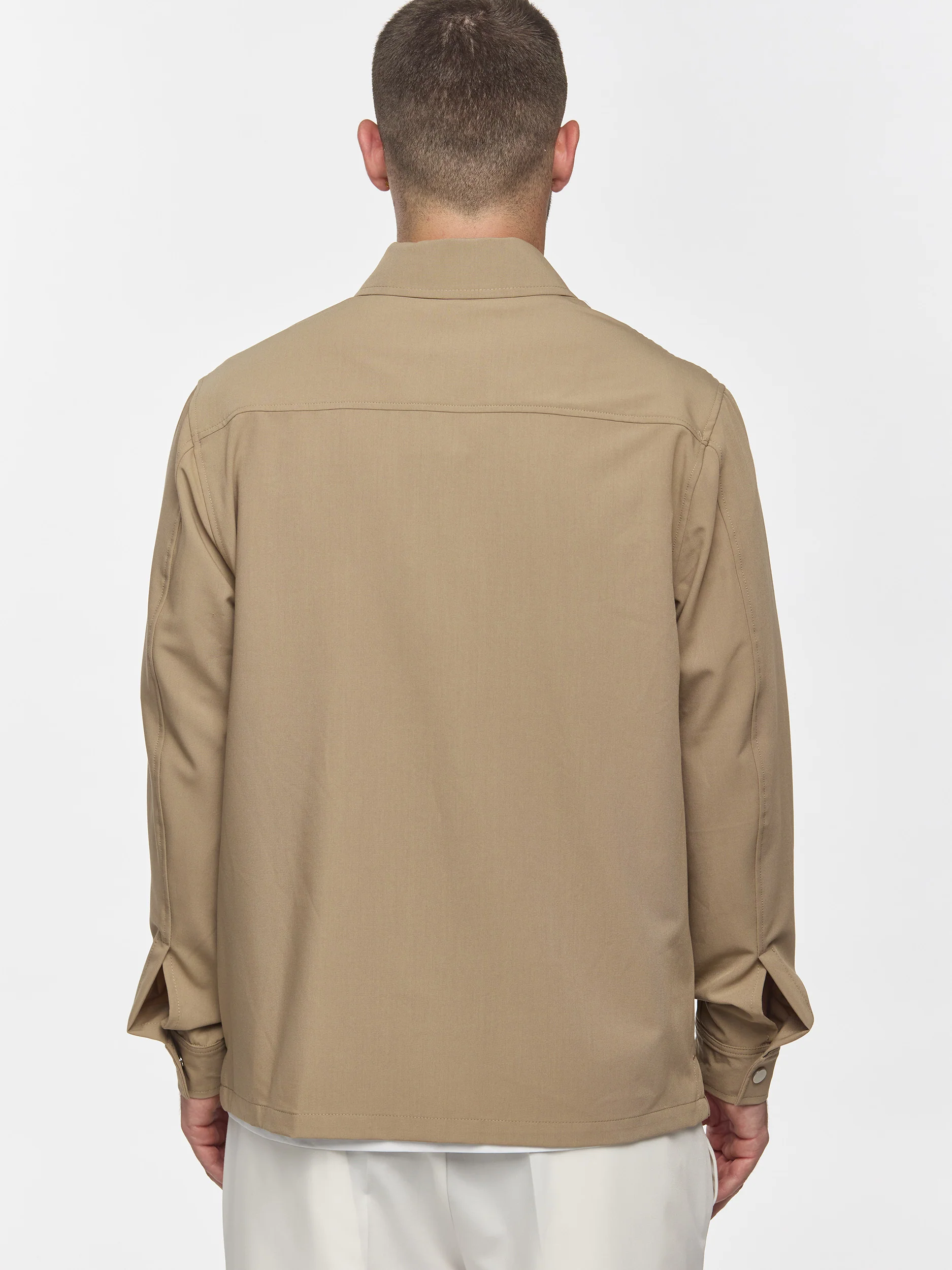 Prêt A Porter Zipper Jacket with Pocket Beige - Image 6