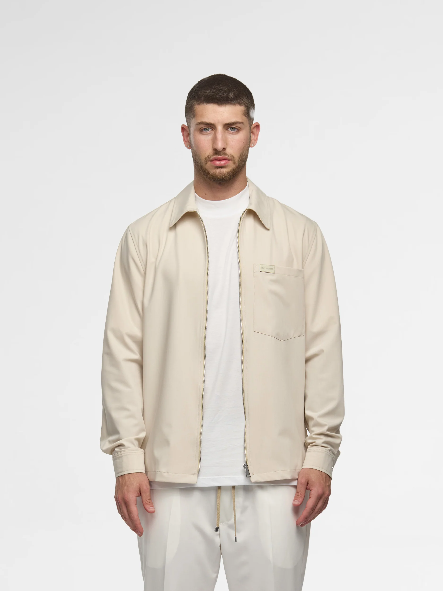 Prêt A Porter Zipper Jacket with Pocket Cream